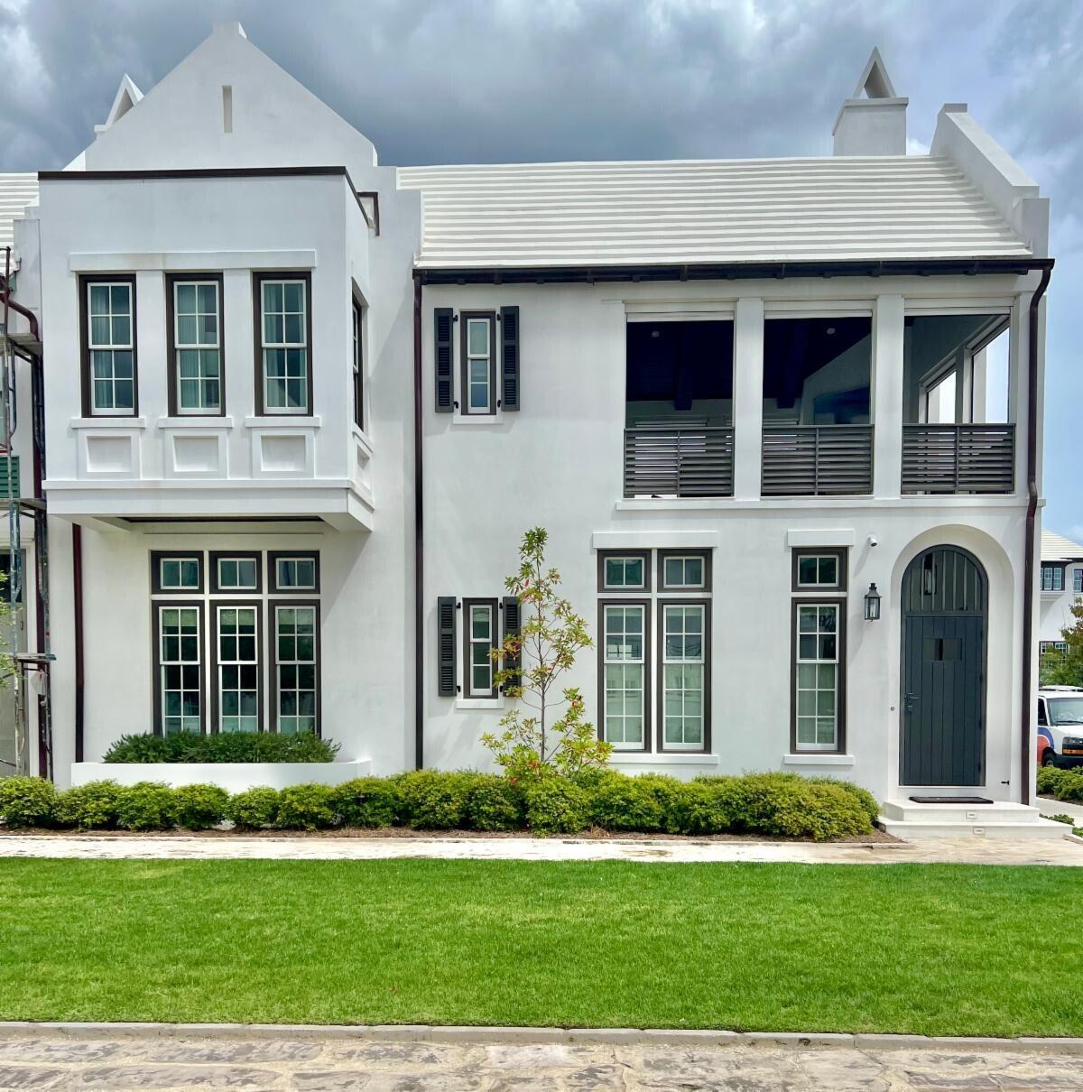 This corner home overlooks McGee Drive and Turtle Bale Spring & Pedestrian Path which leads to Turtle Bale Park and the majestic Gulf of Mexico. It is conveniently located close to Caliza Pool and the Zuma Wellness Center. The Christ & Associates design elegantly boasts an open floor plan across 3,813 square feet focusing on the views of the private courtyard, covered loggia, and pool.
The first-floor master bedroom opens to the courtyard with close access to the two-car garage. The well-thought out second-floor introduces a generous master suite, two guest bedrooms with en suite bathrooms, and a stunning second floor terrace which provides a summer kitchen & fireplace for entertaining. This is the perfect home for full-time or second home living.
