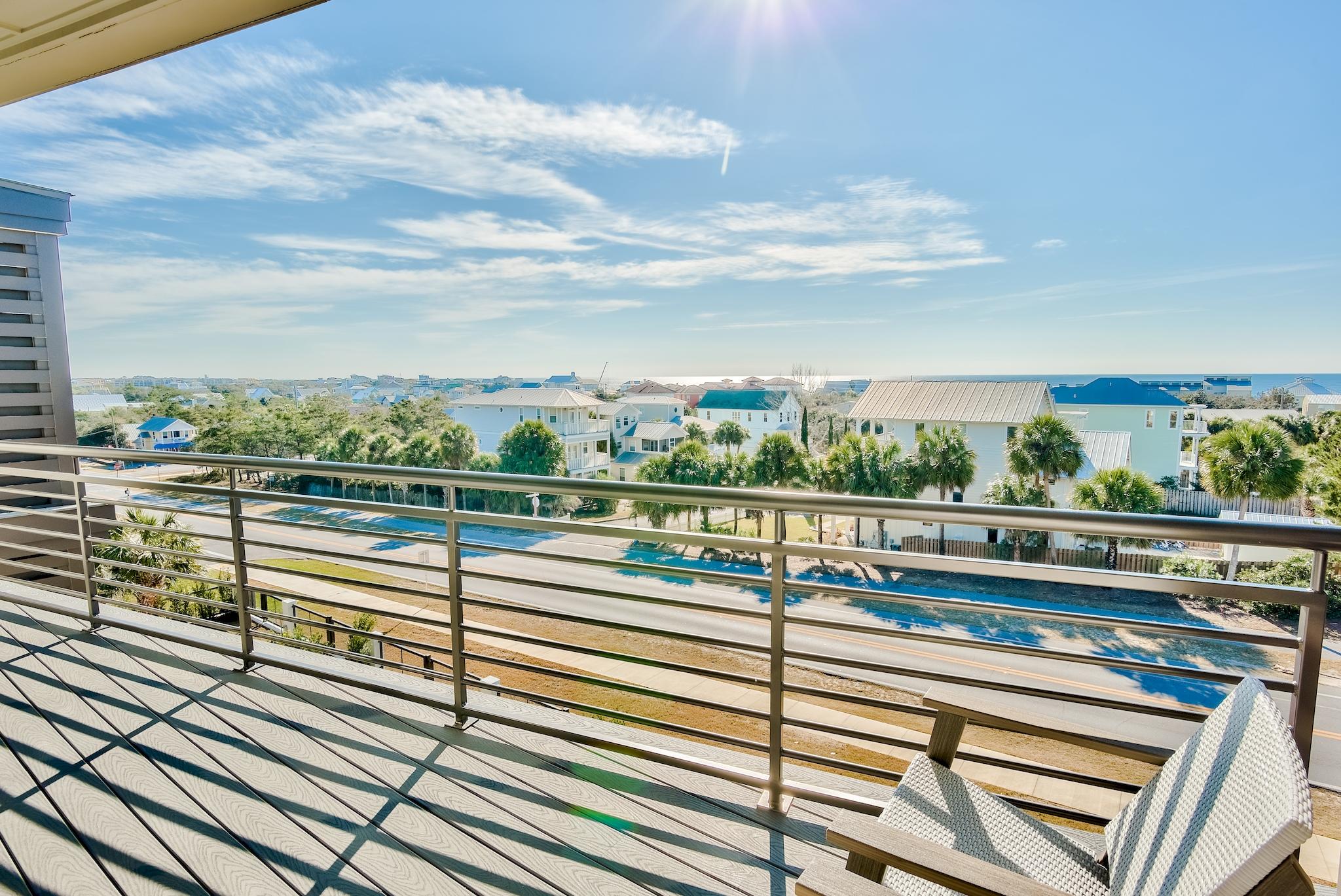 THE CREST is the newest, luxury, gated community on Hwy 30A! The Crest provides stunning, contemporary architecture & views of the Gulf from Destin to Panama City! Conveniently located in Blue Mountain Beach on one of the highest points on Hwy 30A, the view from the rooftop terrace is simply stunning! This 3500 sq ft home boasts 5 bedrooms, 5.5 baths and two spacious living areas. The Crest affords its owner quality (partial steel) construction along with extra space to enjoy those family days at the beach without the paying the price of gulf-front! A few of the many amenities include a community pool, poolside cabanas, separate storage for each unit, a golf cart for each owner...all of this in a gated community!  Under Construction with an estimated completion date of July 31,2021