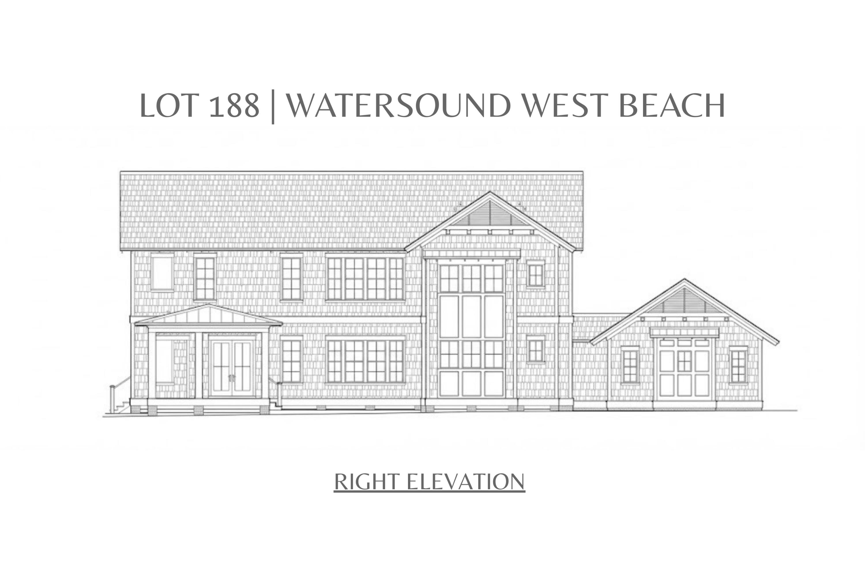 Beautiful new home by Boswell Builders COMING SOON in Watersound West Beach! Designed by architect Gregory Jazayeri, this home features four spacious bedrooms with ensuite baths, bunk room, two laundry rooms, mud room, three porches for outside living, large open kitchen/dining/living with gas fireplace, sitting room, two car garage, private pool, and much more! Home has two master suites, one on each level. Both have large walk-in closets and second level master boasts a vaulted ceiling and spacious private porch. This stunning home is located on a serene corner cul-de-sac lot and is just a short stroll to the community pool and beach access. This gorgeous home is the only new construction home opportunity currently available in Watersound West Beach. Perfect for a full time residence as well as a family beach retreat or vacation rental. 

Watersound West Beach features a heated & cooled community pool, boardwalks & trails, two parks, boardwalk to the beach with bike parking, putting green, entrance gate with security, and fitness center at Watersound Beach. The BEACH ACCESS is a private perpetual easement through Deer Lake State Park. No crowds and no Customary Use worries! Don't miss this rare opportunity to own a new construction luxury home with a private pool in Watersound West Beach! Schedule your private showing today.