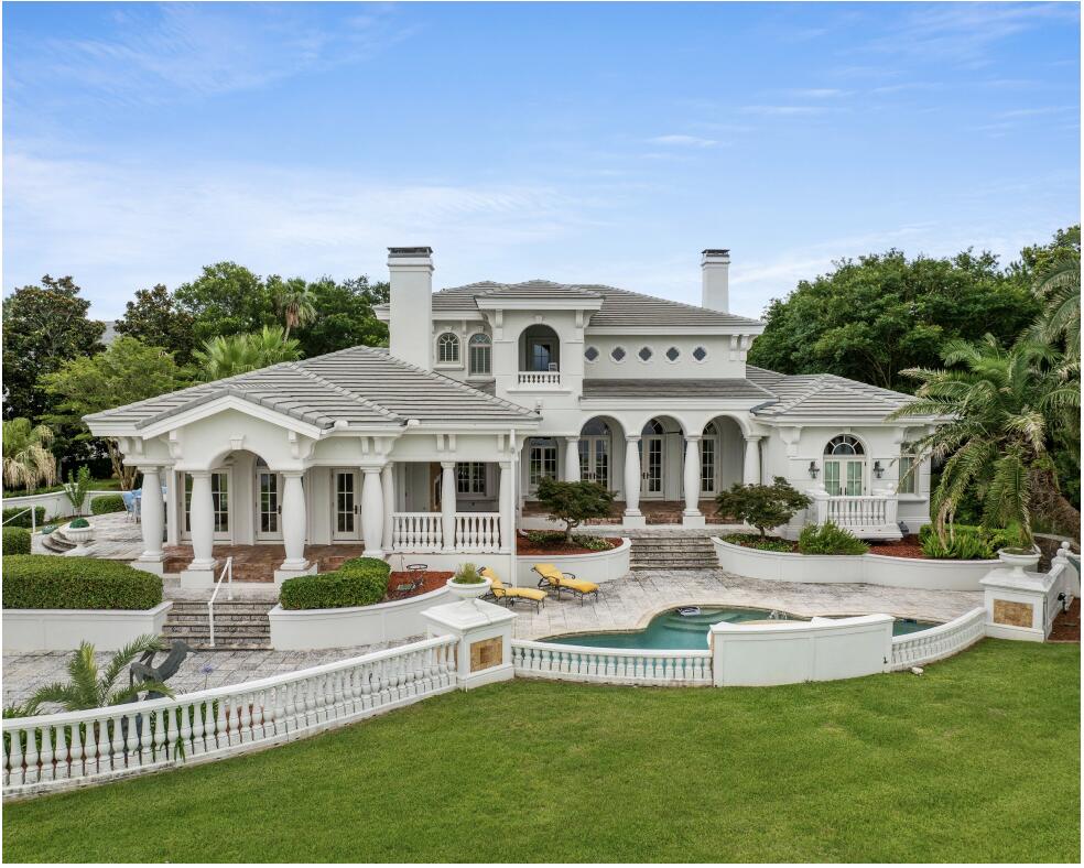 This stunning Waterfront Bay Estate is a rare gem nestled within the private gated golf course of Kelly Plantation. Spanning over a Double Lot, the property boasts over 385 ft of Bay/Bayou Water Frontage, providing breathtaking 270-degree Water Views. With 5 spacious bedrooms and 5 bathrooms, the home offers an expansive 5,794 sq ft of luxurious living space.
The architectural style of this Mediterranean Villa exudes elegance and charm, featuring classic elements such as stucco exteriors, arched doorways, and new decorative tile roofs. The property's design integrates indoor and outdoor living, with large windows that flood the interiors with natural light while framing the picturesque landscape. Lush landscaping and manicured gardens enhance the property's curb appeal, creating an oasis that compliments the coastal lifestyle. The property features a Deep Water Boat dock with new Tru-Flow decking, water, and electric hookups, plus a boat lift in place. One of the finest waterfront properties in the area, this property offers the perfect blend of luxury, privacy, and direct access to waterfront living.