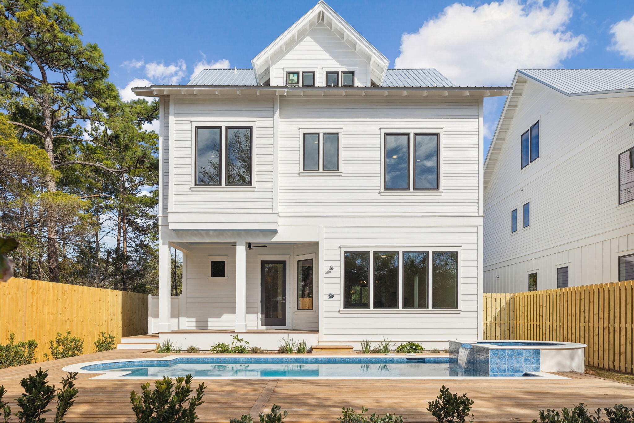 Welcome to 301 San Juan Avenue, a beautifully crafted new construction home in the sought-after Gulf Shore Manor community. Designed for both luxury and functionality, this stunning residence offers an effortless blend of modern coastal style and thoughtful design—without the constraints of an HOA. Spanning 3,330 square feet, this spacious home features 5 well-appointed bedroom suites, each with a private ensuite bath, plus a convenient half bath on the main level. The open-concept layout is perfect for both relaxing and entertaining, with seamless flow between the living, dining, and kitchen spaces. The gourmet kitchen is a chef's dream, complete with high-end Café series appliances, a 6-burner gas range, double dishwashers, a freestanding ice maker, and elegant finishes throughout. A cream backsplash adds a unique touch of character, making this space as stylish as it is functional.

Designed for indoor-outdoor living, the home features an inviting covered porch that overlooks a private pool and spa - your own personal retreat. Whether you're enjoying a quiet morning coffee or hosting friends for an evening under the stars, this outdoor oasis is perfect for embracing the laid-back 30A lifestyle.

Located just moments from the sugar-white sands and emerald waters of the Gulf, this home offers easy access to multiple beach entry points, as well as all the dining, shopping, and entertainment that Seagrove and 30A are known for. Whether you're looking for a primary residence, vacation escape, or investment property, 301 San Juan Avenue is an exceptional opportunity to own a slice of paradise.