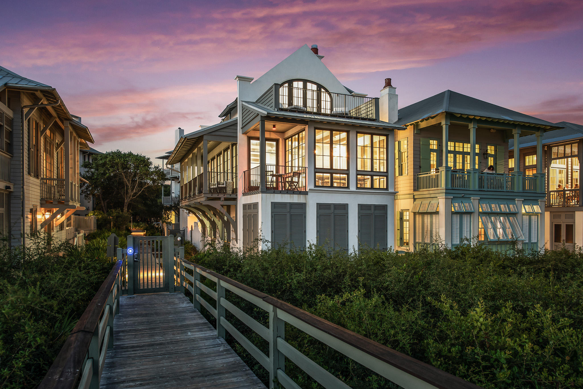Welcome to 70 Windward Lane, the newest Gulf-front build in Rosemary Beach. This gorgeous home is located next to the boardwalk, which is the ideal location right by the beach access! This home is also located nearby all the restaurants, shopping and live entertainment that Rosemary Beach has to offer, as well as 30avenue and Alys Beach! And, every necessity and amenity is only a short bike ride or stroll down 30a. 
This gorgeous home features an open floor plan, and unobstructed Gulf views. This coastal palace features seven bedrooms and eight bathrooms. Upon entering the gated courtyard, you are greeted with an outdoor fireplace and beautiful seating space- which makes for fantastic entertaining.