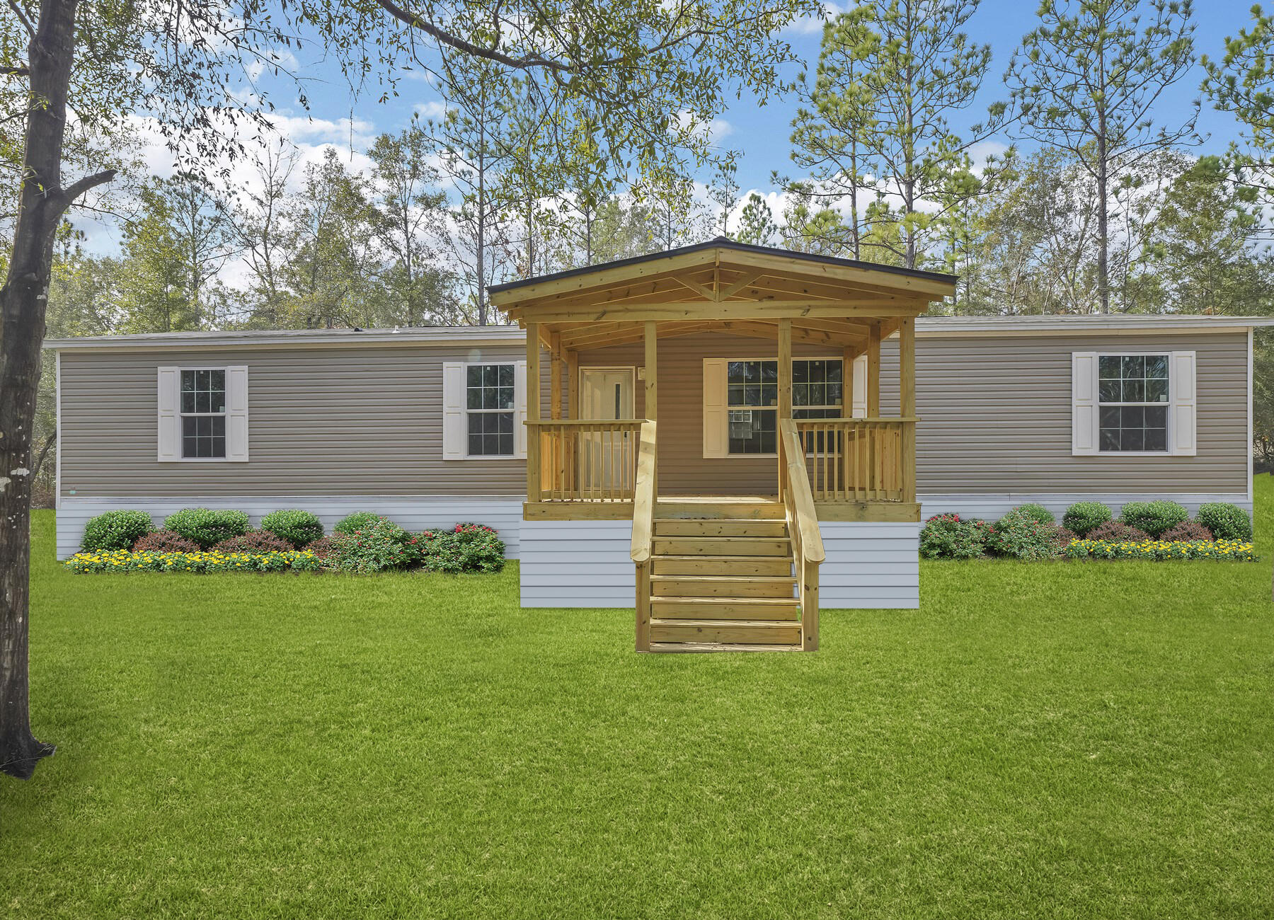 Welcome to Turkey Creek Woodlands! Seller is paying ALL of buyers closing costs up to $12,000! Home warranty is included! The lots are over 1 ACRE! A large custom covered porch adorns this NEW (never lived in) 2023 Champion Prime home! This 4/2 top-of-the-line home comes with a modern, open-concept floor plan with 1,813 square feet of living space. This estate size family home features spacious living room,family size dining area and beautiful well equipped kitchen, large family room, privately located master bedroom with glamorous ensuite bath, three king size guest bedrooms with lots of walk-in closet space and roomy second bathroom. Save thousands on utility bills with a well and septic tank! Conveniently located within 30 minutes to most of the military bases and Crestview/DeFuniak! Call today!