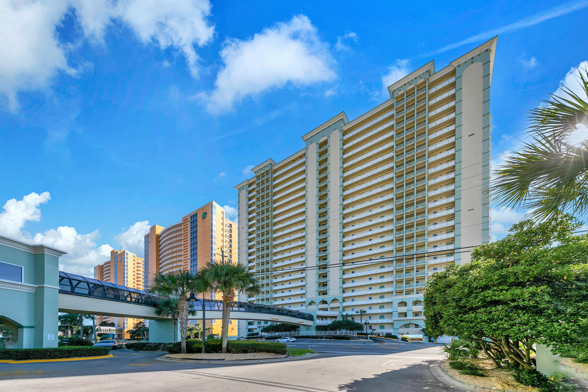 *MOTIVATED SELLER!* 4th floor units are rarely available! Rental ready gulf front unit with 1bd/2bth/bunks in the gorgeous Celadon Resort! Located on the WEST END of Panama City Beach, offering the best of both worlds - Away from high traffic areas, while still only minutes to restaurants, shopping, entertainment, and the beautiful 30A corridor. One mile from the newly opened Maguire's restaurant & pub. This luxury resort is arguably one best kept resorts in Panama City Beach, with many amenities to enjoy, including INDOOR POOL, HEATED BEACHFRONT POOL, 2 HOT TUBS, FITNESS center, TENNIS courts and GAME room. Upon arrival, you will find convenient and easily accessible parking in the spacious four story parking garage, which is connected to the lobby by the newly renovated CLIMATE CONTROLLED ENCLOSED WALKOVER. Building was painted in 2020, and NEW HIGH SPEED ELEVATORS were installed in 2022! Walkways were cleaned and refinished in 2024. This world-class resort provides the perfect vacation getaway for you to enjoy the world's most beautiful beaches in luxury! Call your favorite realtor today, and come visit this piece of paradise! All information is approximate and should be verified by buyer if important.