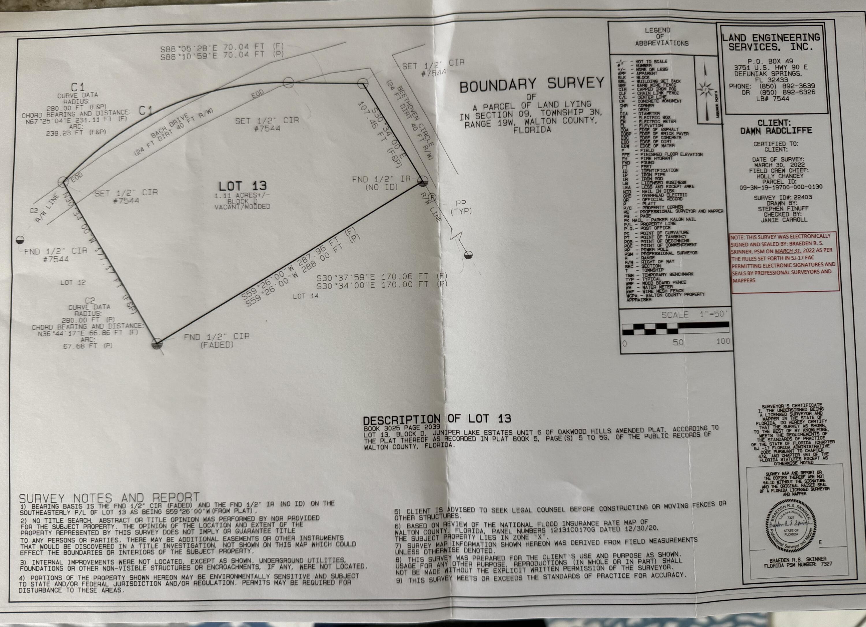JUNIPER LAKE ESTATES - Land