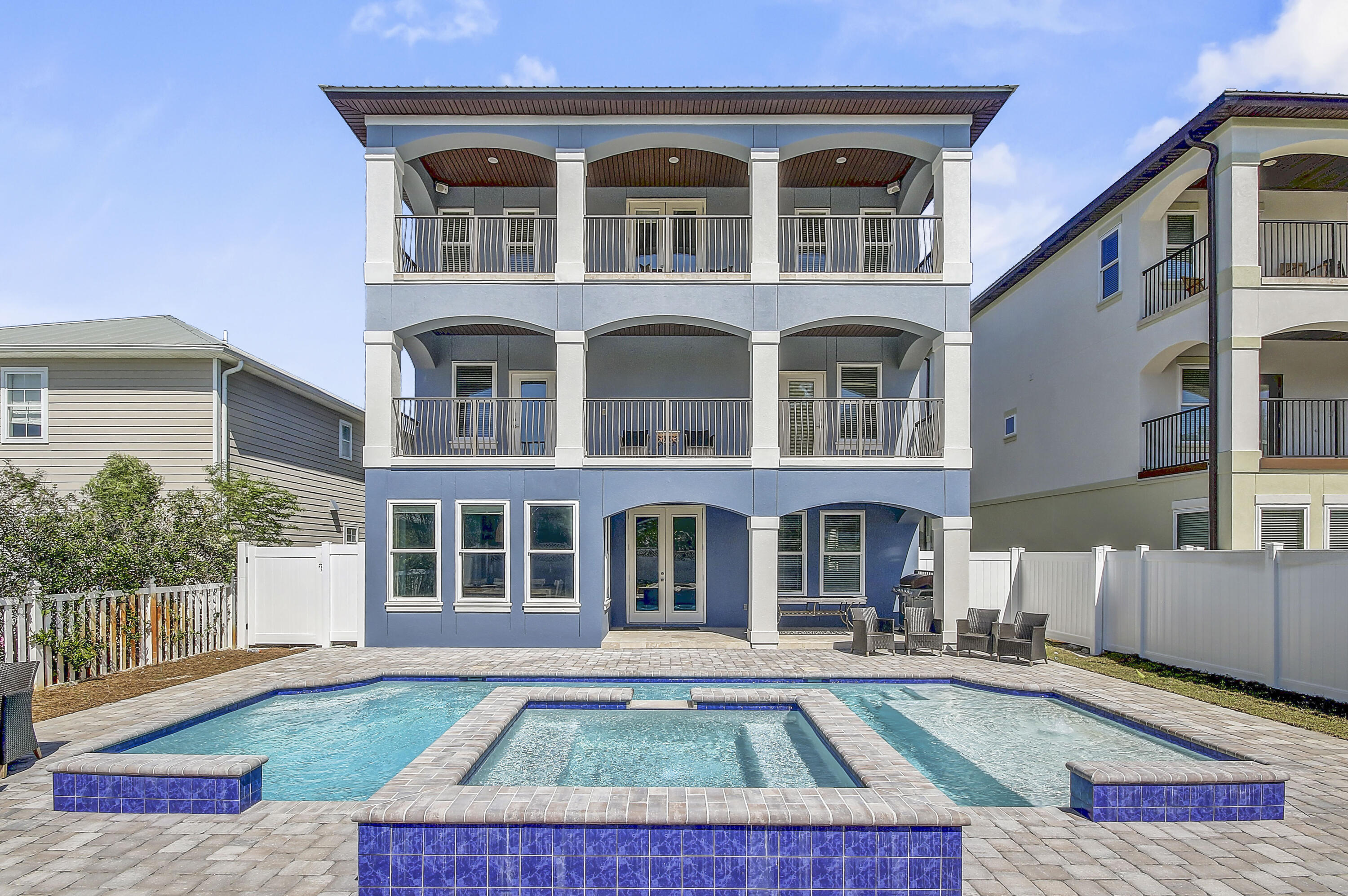 Attention Investors !!! 

Welcome to Seaclusion! Newly renovated 9 BR, 5 1/2 Bath rental machine, located in the popular beachside community of Crystal Beach. Destin, FL 

Guests can kick back and enjoy the brand-new heated pool and spa or gather with friends and family in this 4,100 SF, open concept beach home. The first-floor area has abundant seating in the large kitchen/living area. Professionally designed! New flooring throughout. Trim and crown molding encompass every room in the house. Complete exterior and Interior paint. 2023

The sitting area on 2nd floor make it great place for different age groups to gather!

All bedrooms are nice in size. The Primary Suite is huge! Large en-suite with private washer and dryer in the master closet.

Located with-in 1/2 block to the beach.