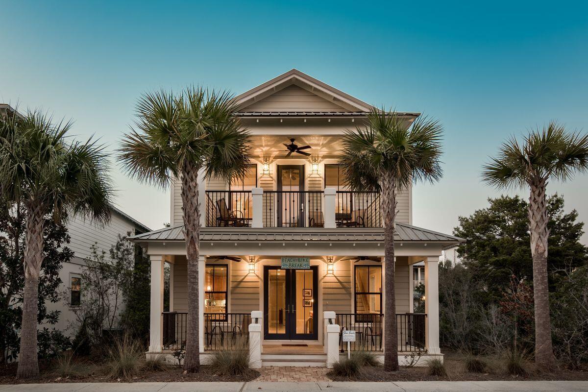 Set with palm trees lining the street, and the white sands of the Gulf of Mexico just a few steps away, this lovely beach cottage will immerse residents in the coastal lifestyle. Nestled in between Rosemary and Alys Beach, lies this charming 2,360 square foot retreat. Delightful interiors of this home include stunning French doors that open up to the covered front porch, tile flooring, an open kitchen with granite countertops, a breakfast bar, tile shower and crown molding. 

The expansive master suite enjoys a large soaking tub, a dual vanity and access to a private balcony. Additional storage, a 1-car garage and ample onsite parking are other luxury amenities this home has to offer. This home is sold turn key and ready for a homeowner and guests! Located in the community of Seacrest Beach, residents have access to  24-hour security, a 12,000 sq. ft. resort style pool that is just a block away, and tram shuttles to and from the beach. Charming walking and biking paths are ideal for an active lifestyle, or make for a picturesque stroll through the neighborhood. 

Sold rental ready, fully furnished turn key, 2 master suites, one on main floor and one on the 2nd.
