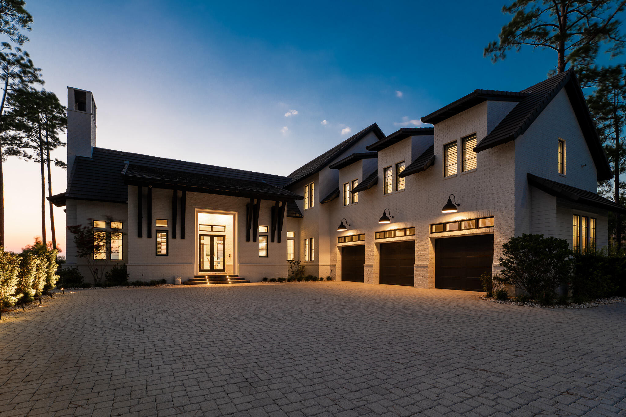 This one Acre, Private and luxurious bay-front estate designed by architect Geoff Chick is the perfect home for making family memories and watching year-round sunsets for years to come. At just over an acre and 100 feet of west-facing frontage on the Choctawhatchee bay, this 5,103 square foot estate features plenty of room for your toys in the three car garage and a newly built dock that extends as far out as any home on the point with 3' - 3.5' of depth at the boat lift. Facing the sunset, you'll find a large covered patio with outdoor kitchen, motorized smart shades, and a large 20x40 heated saltwater pool to entertain family and friends all year long. Inside, you'll find beautiful high ceilings, Grecian limestone floors, a stone fireplace, and an open entertainment space. The Kitchen.. Inside, you'll find beautiful high ceilings, large windows, motorized sunshades in the living space, Grecian limestone floors, a stone fireplace, and an large, open entertainment space. The kitchen boasts high-end stainless appliances for the chef-at-heart, plenty of cabinetry and just off the living space is a hidden butlers for all the big games needs. Additionally on the first floor you'll find a spacious Master bedroom, sitting area/office space, a spacious master bathroom, half bath and laundry area. Upstairs boasts four separate bedrooms with en-suite baths, an entertainment space, a movie room, and a large bonus space that can be used for office space, game room, bunks, etc. This luxury home in one of the hottest areas of bay front property in the Destin, Miramar, Santa Rosa Beach, and 30A areas - especially as a sunset facing property. All information is deemed accurate, but buyer and buyers agent to verify all information.