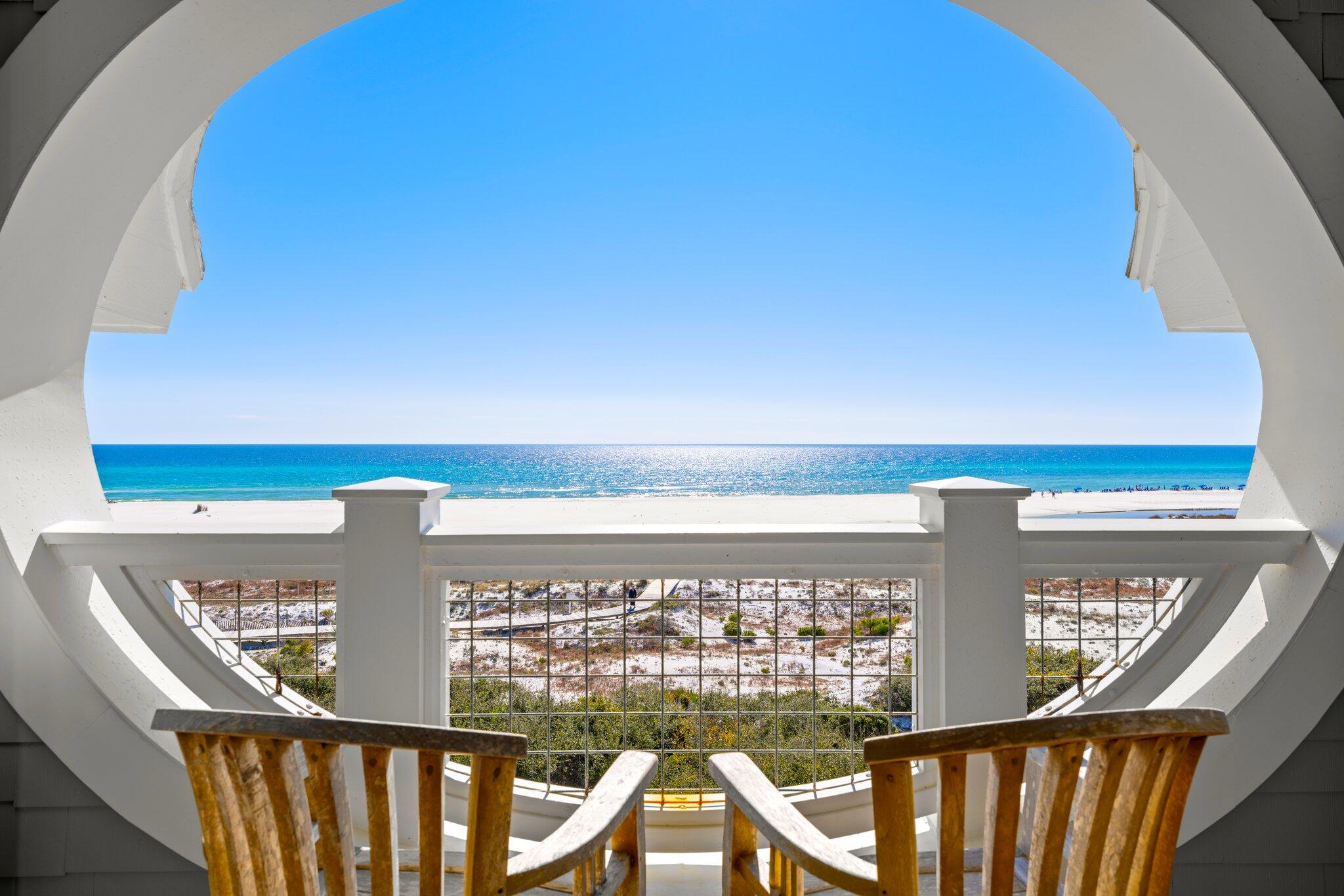 UNDER CONTRACT. SELLER ACCEPTING BACKUP OFFERS.LUXURY, LOCATION, and LIFESTYLE all come together in this stunning, 3 bedroom, 3.5 Bath, luxury Gulf Front condo, with immaculate views of the Gulf of Mexico, overlooking pristine, natural sand dunes, nestled away in Watersound, one of the best private, beachfront communities in South Walton. This luxury beach condo is a highly sought-after top floor, corner unit, offering unobstructed Gulf Views, and over 1,850 sq feet of thoughtfully designed living space, making this an ideal vacation rental, second home, or primary residence. This unit grossed over $137K in vacation rental income in 2021. It's extremely rare to find immaculate natural sand dunes like these ANYWHERE, and you don't want to miss your opportunity to enjoy all of this natural b Located at The Crossings at Watersound, a low-density complex within the gated community of Watersound, Unit 431 is the total expression of resort-style living postured flawlessly for intimate private enjoyment, perfectly positioned on the immaculate sugar-white sand beaches and of Watersound's private beach, which remains exclusive for only the residents of Watersound to admire and enjoy. The gourmet kitchen is a chef's dream, with custom cabinetry, and a breakfast nook, built-in pantry, and Viking Gas Stove. This beach unit encompasses 3 nicely-proportioned bedrooms, and bedrooms have attached private ensuites. Wake up to stunning views of the sparkling Gulf waters from BOTH of the Waterfront bedrooms. The stunning waterfront primary bedroom features its own private balcony overlooking the Gulf, and the primary bedroom ensuite has a luxurious soaking tub, tiled shower, double vanities, and spacious walk-in closet. Notable features of this luxury Gulf front condo include high ceilings, custom wood carpentry, tile floors throughout, a private garage for parking, and its very own large, outdoor storage closet. Take in the serene Gulf views from both the spacious living area and dining area, which have large floor-to-ceiling windows that artfully display the turquoise waters of the Gulf, instilling a refreshing connection between the indoors and stunning outdoors. Step outside onto your very own large, private balcony, breathe in the fresh sea air, and take in endless views of the unspoiled dunes and the peaceful sunsets overlooking the Gulf. Watersound Beach Community is situated on 1,400 acres, with over a mile of private white sugar-sand beaches, and offers amenities including tennis, a workout facility, pools, a post office and more. Watersound is arguably one of the best beachfront, private communities here in Walton County. Watersound offers residents the epitome of private coastal-living, yet is geographically poised, near the world-class dining and entertainment venues of 30A. Why settle for anything less?