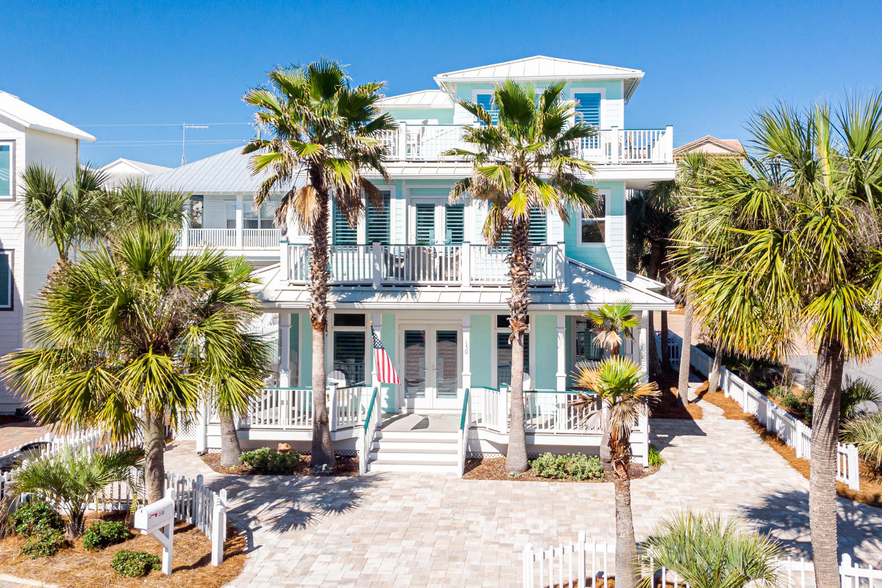 GULF VIEWS!! WALK TO GULF PLACE!! South of 30A in the quiet gated community of Sunrise Beach, this beautiful coastal retreat sits just one tier off the Gulf and offers incredible views, a spacious floor plan, and the wonderful entertainment and dining options at Gulf Place just a short walk away. Offered mostly FURNISHED with some exclusions. This home's warm welcoming atmosphere creates a peaceful destination to enjoy the beauty that surrounds it. Upon entering the home, the open concept living area flows seamlessly. From the great room, to the dining area that will accommodate a table for 10, to the home's well-appointed kitchen. The first level of the home also has 2 bedrooms and 2 full baths! The 2nd floor holds the large Gulf view master suite with a private deck that spans the width of the home, and another additional bedroom and another additional bedroom with ensuite bath, and laundry facilities. Travel to the home's 3rd level to find the 5th bedroom, a full bathroom, and the tower area that could be used as a Gulf-view office, or as an additional sleeping or entertainment area! Host your crowd in the open concept living area, or on one of the home's many outdoor spaces. The Gulf views from the the 2nd and 3rd levels are outstanding, and seasonly you can enjoy live music from Shunk Gulley from the comfort of one of the home's many porches! And when you're done with the "fun" just step inside to the peace and quiet thanks to the high impact windows and doors. This gorgeous home would make a great income-producing property, your next primary home, or a dreamy vacation getaway! Property is being sold furnished with some exclusions.