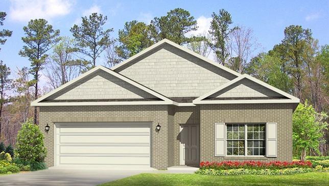 Great Location, minutes from I-10. The Rhett is a spacious floor plan with 4 bedroom and 2 full baths. Open kitchen with granite countertops, island, large pantry and G. E. Stainless Steel appliances. Master suite has a private bathroom with garden tub, separate tile shower and large walk in closet. Luxury vinyl plank flooring in the foyer, Living room, kitchen, bathrooms and laundry room. Covered back porch, 2 car garage and level lot. Pictures, photographs, colors, features, and sizes are for illustration purposes only & will vary from the homes as built. Home & community information including pricing, included features, terms, availability & amenities are subject to change & prior sale at any time without notice or obligation. Estimated completion February.