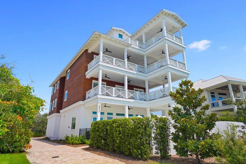 With rental projections over 500K and over 430K in actual bookings this home is a RARE 30A GEM!  This home has been redesigned and curated to truly maximize all 7000 sq ft of living and sleeping spaces - with the new additions of a gaming area and 2 bunk bedrooms.  Situated in the heart of 30A, this property blends modern elegance, high-end furnishings, and a design that maximizes both gathering areas and sleeping accommodations—making it ideal for family retreats and very strong rental performance. This 8-bedroom residence features 6 private ensuite bedrooms for ultimate comfort, along with 2 newly designed custom bunk rooms that optimize sleeping capacity without sacrificing style. Multiple living areasincluding a grand main living room, secondary den, and a game roomprovide ample space for relaxation and entertainment. A dedicated office/workout room ensures flexibility for today's lifestyle needs.

The gourmet kitchen, appointed with luxury appliances and premium finishes, flows seamlessly into the main living area, creating the perfect setting for hosting large groups. Spa-inspired bathrooms throughout the home are finished with modern touches that elevate everyday living.

The outdoor spaces are equally impressive, with a resort-style pool and spa, multiple sun decks, and three expansive Gulf-view balconies designed to capture breathtaking sunsets. A long private driveway and generous parking add convenience for owners and guests alike.

Deeded beach access just steps away ensures the sugar-white sands and emerald waters of the Gulf are always within reach.

Perfectly positioned, the property is minutes from Alys Beach, Rosemary Beach, and Inlet Beach, offering world-class dining, boutique shopping, and the sought-after 30A lifestyle.

Already established as one of the premier new luxury rentals on 30A, this home comes with an exceptional investment opportunity: the current owner is offering to assist with property management for the first year at a reduced percentage, creating a seamless turn-key experience.

With its unmatched size, prime location, high-end furnishings, and exceptional income potential, this residence stands apart as The Crown Jewel of 30A.