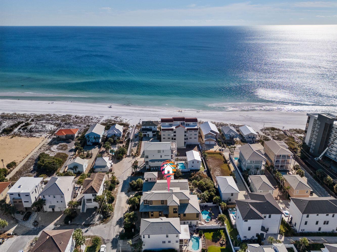 Under Contract with 72-Hour Kick Out Clause in Place. 3 New HVAC systems, 3rd floor gulf views, no public parking at the beach access, so the beach is low density all year, flood zone X, no flood insurance required, NO HOA and over 108K on the books for 2024 and counting, with all winter owner usage until March 2024.This remarkable Miramar Beach residence, meticulously designed to accommodate up to 18 guests for an unparalleled luxurious experience. The lower level unveils three lavish bedrooms, two bathrooms, an entertainment haven, and an exquisite wet bar, ensuring a seamless and sophisticated hosting experience. Transitioning to the second level, a vast open-plan living space unfolds, leading to a 372-square-foot covered balcony that commands breathtaking Gulf vistas. The state-of-the-art gourmet kitchen, equipped with top-tier appliances, granite countertops, and a gas stove, caters to the culinary aspirations of enthusiast. The primary living area, adorned with an abundance of windows and a contemporary fireplace, invites you to unwind in unparalleled style. Descend to the lower level to discover a recreational haven, complete with additional kitchen space, creating the perfect setting for entertainment. Meanwhile, four carefully curated bedrooms, some featuring private balconies, ensure that each resident enjoys a spacious retreat to call their own. Enjoy the lap of luxury, surrounded by a backyard oasis boasting a rejuvenating pool and an enticing hot tub. Enhanced by multiple balconies offering panoramic views of the azure coastline, this residence elevates your experience with the added convenience of an elevator. Revel in the refined, airy design that defines every inch of this dwelling. Ascend to the third level and embrace the secluded sanctuary of the private Master Suite, featuring a serene seating area, expansive walk-in closet, indulgent walk-in shower, and spa-like amenities. Whether by stairs or a convenient elevator, each level exudes an air of sophistication while offering the utmost in accessibility.

Reflecting the timeless charm of New Orleans' architectural allure, this residence seamlessly combines classic elegance with modern comforts. Its proximity to local boutiques and culinary delights enhances the overall appeal, creating an idyllic retreat that captures the essence of relaxed opulence and effortless coastal living. Beyond the confines of the community, relish in the premier location just minutes away from the Baytowne Marina, Sandestin Tennis Center, and The Village of Baytowne Wharf. Embrace a lifestyle characterized by unparalleled elegance and convenience in this coastal gem, seamlessly blending modern luxury with timeless charm.