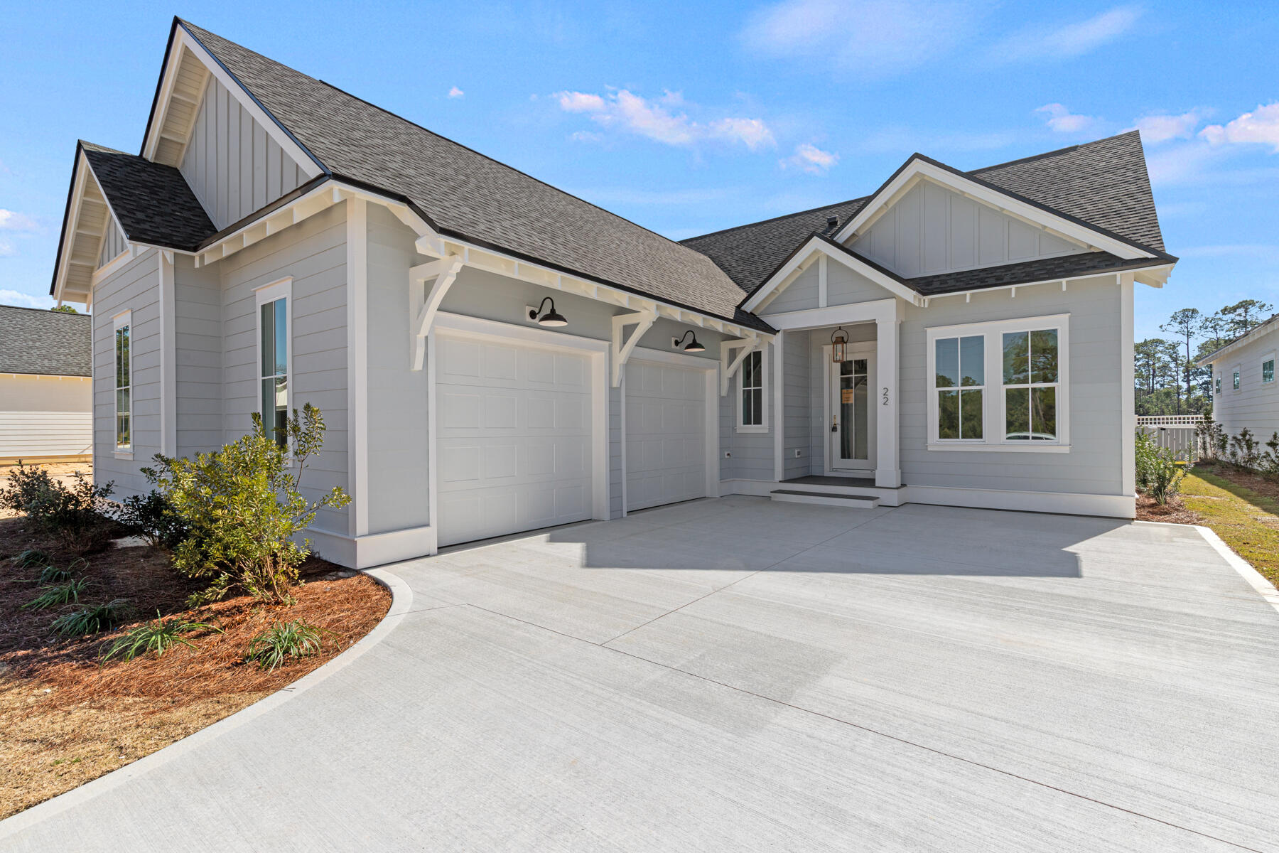 Move-In Ready!! Experience the perfect blend of modern luxury and serene natural surroundings in this new construction home in Powell Landing West in the Watersound Origins community. The Cyra plan on home site PLW 36 by Arkon Group, offers 3 bedrooms, 3.5 bathrooms, a study, and 2,213 square feet of thoughtfully designed living space. Designed for both comfort and style, this home boasts premium engineered wood floors throughout, upgraded tile accents, and an extended kitchen island perfect for entertaining. The chef's kitchen features high-end stainless steel appliances, stacked cabinets to the ceiling with elegant lighting, tile backsplash, and a spacious open layout that seamlessly connects to the living and dining areas. The expansive screened rear porch creates an inviting outdoor retreat experience and a perfect spot to get cozy next to the fireplace in the fall and winter months. The primary suite includes a spa-like bathroom and a walk-in closet, while two additional guest bedrooms each have en-suite bathrooms for privacy. A gas lantern on the front porch adds timeless charm, welcoming you home in true Southern style. With 435 sq ft of covered porches, a 2-car garage, and high-end finishes throughout, this home is designed to maximize luxury and livability.

Experience refined coastal living in one of Watersound Origins most sought-after neighborhoods nestled alongside Lake Powell. The Watersound Origins community offers an unparalleled lifestyle in South Walton, exceptional amenities, notoriously friendly and welcoming atmosphere, zero short-term rentals, and close proximity to all that 30A and Inlet Beach has to offer. Enjoy the zero-entry pool, playground, sports courts, and fitness center at the Village Commons, play a round of golf or foot golf at the Origins Golf Course, or take a walk along the many miles of walking and biking trails that wind all throughout the neighborhood! 

The new Watersound Town Center located at the entrance to the community offers several fantastic dining options (casual and formal), medical services, Starbucks, Publix, a Pavilion that hosts events year round, and more!