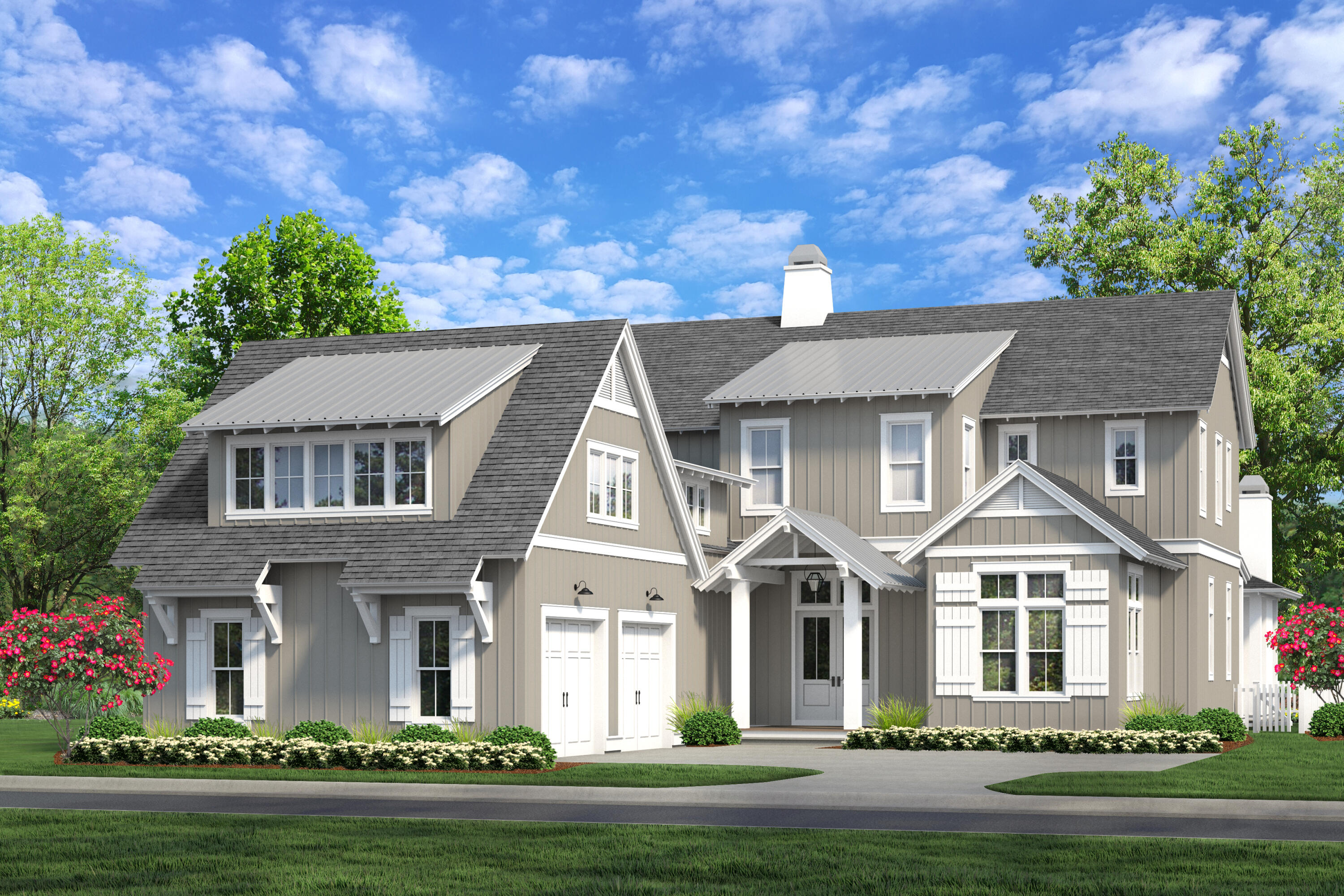 Discover coastal luxury at its finest with the Darien plan by Romair Homes, coming soon to Powell Landing East in the Watersound Origins community. This to-be-built masterpiece spans 4,660 square feet and will be situated on a large home site nestled with common areas at the north and east side of the lot. Boasting 4 bedrooms, 4 full and 2 half bathrooms, and a large 1-bedroom, 1-bathroom carriage house above the extended 2-car garage, there's plenty of room for retreat with this thoughtful design.

The first step inside this luxurious home plan with 12' ceilings on the first floor and 10' on the second, showcases a grand foyer that leads to an open-concept living room and kitchen adorned with soaring ceilings and a focal point 42" fireplace with stucco chimney, make for an ideal environment for gatherings. Situated off the kitchen is a formal dining space with an abundance of natural light and a convenient wet bar. 

The first-floor primary suite offers a serene retreat, while the second floor hosts three additional bedrooms, each with its own private bathroom as well as a comfortable secondary living space.

Perfect for hosting guests, the carriage house provides a private oasis with a large bedroom, kitchenette, and full a bathroom, complemented by storage closets for added convenience.

Outdoors, indulge in the ultimate Florida lifestyle with a luxurious pool and spa with a baja deck, perfect for soaking up the sun while staying cool, plus a cabana with outdoor fireplace package, alongside expansive covered porch space.

With impeccable craftsmanship and premium finishes throughout, the Darien plan embodies coastal elegance, offering an unparalleled living experience in the sought-after Watersound Origins community. Don't miss your chance to make this exquisite residence your own and embrace the epitome of coastal luxury. Expected completion is March 2025.

The Watersound Origins community is one of South Walton's most coveted neighborhoods for its exceptional amenities, beautiful new homes, and prime location. Amenities include the Village Commons pool & fitness center, sports courts including tennis and pickle ball, miles of nature trails, dock access to Lake Powell, unlimited golf, and lots of green space for outdoor play. The all new Watersound Town Center brings a new level of excitement and convenience to the community with a Publix Super Market, delicious restaurants, healthcare facilities, and more right at the entrance to the neighborhood! 

*Pricing for inventory homes include lot premiums and may include optional upgrades. Added options/upgrades and pricing are subject to change. Please check with the on-site community specialists for the latest information for this home.