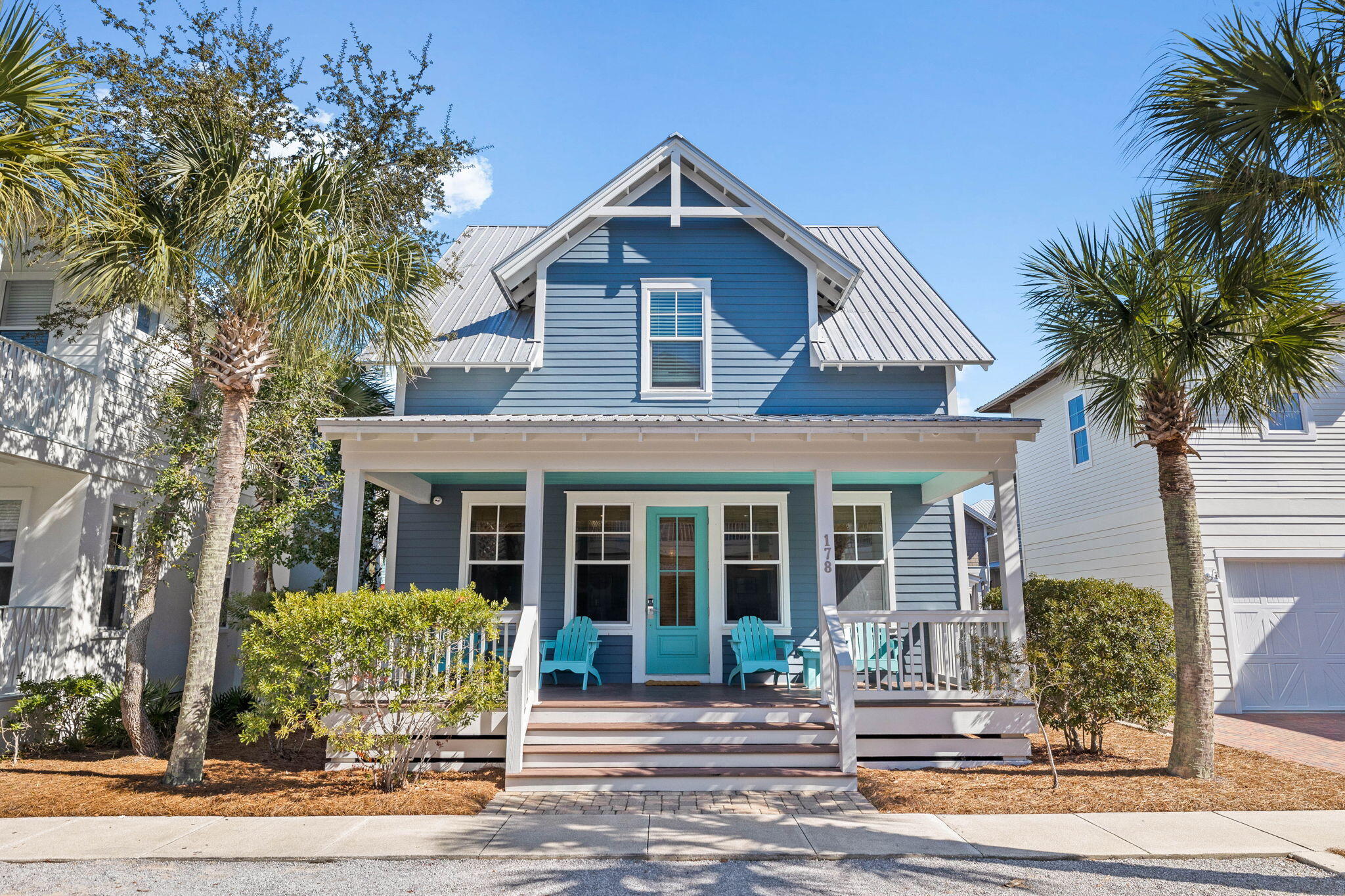 Welcome to your dream beach retreat! This beautifully maintained two-story cottage, built in 2014, combines coastal charm with modern touches. With over 2,000 square feet of thoughtfully designed living space, this home is a true gem. Step onto the large, inviting, covered front porch—perfect for sipping your morning coffee, relaxing with a good book, or enjoying breezy evenings with friends. Inside, the thoughtful layout includes two spacious primary bedrooms, one conveniently located on the first floor and the other upstairs, providing flexibility and privacy for homeowners and guests. Upstairs, you'll also find two additional bedrooms, making this home perfect for hosting family and friends. Artistic touches like haint blue cabinetry and knotty pine flooring create a warmand inviting ambiance, while natural wood flooring flows through the main living areas. Custom tile selections add style and durability to the bathrooms, and the kitchen shines with sleek stainless steel appliances. Outside, an oversized paver driveway at the rear of the home ensures ample parking.

Located just minutes from Rosemary Beach and Alys Beach, Seacrest Beach offers the best of the 30A lifestyle. The community features a massive lagoon-style resort pool the largest on 30A a convenient tram service to the beach, and deeded access to the Gulf's sparkling waters. Whether you're lounging poolside, relaxing on your charming front porch, or exploring the nearby coastal hotspots, this home offers the perfect base for enjoying the relaxed Florida beach lifestyle.

Information in this listing is deemed to be correct. Please confirm any information that is important to you.