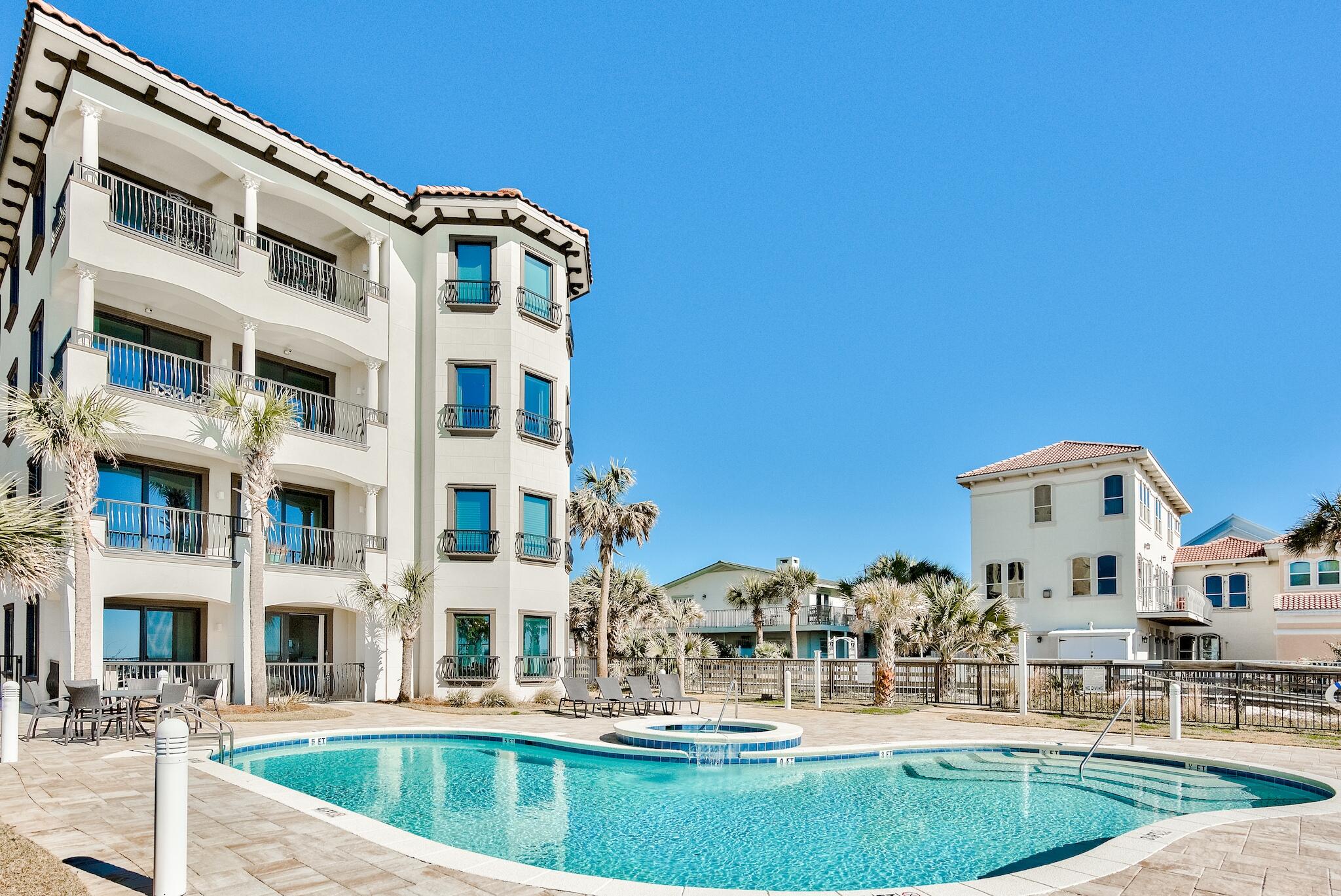 Big Price Reduction! Villa Burago is where luxury living blends in with our sugar white sandy beaches and the welcoming clear water of the Emerald Coast! Villa Burago is a Private Compound embedded on a 75FT x 500Ft Gulf Front lot. Only 4 Penthouse Units. The building is constructed of solid concrete and steel. Impact glass, solid doors and high-end appliances. All bedrooms are large and have their own en-suite. This penthouse, located on the first floor, feels more like a Luxury Home rather than a condo. Being sold fully furnished. If you are an Investor, Take a good look! Motivated Seller! Make an Offer!