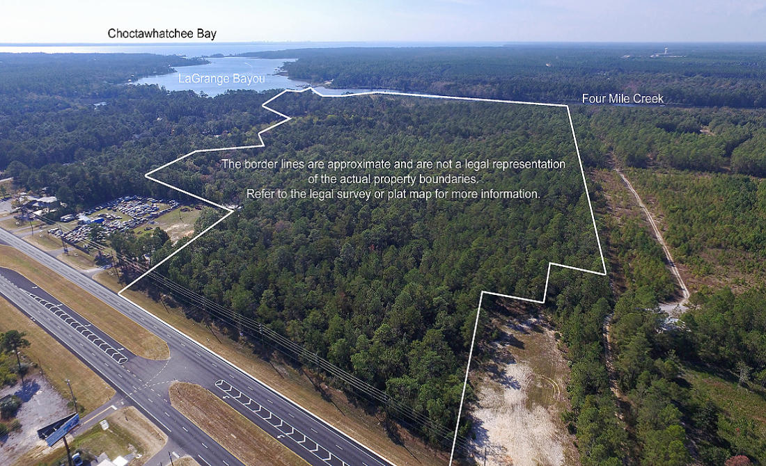 RARE WATERFRONT ACREAGE TRACT in FREEPORT on LAGRANGE BAYOU & HIGHWAY 331 SOUTH! 108+/- Acres on the ICW & Four Mile Creek already Zoned for Development. Within Freeport City Limits, this Acreage has approx. 30 Acres Zoned for Commercial & approx. 32 Acres for Single & Multi-Family Residential. Very few WATERFRONT tracts available for Development in Walton County! Tracts can be sold separately or as an entire resort development property. Wetlands study complete & delineated with approx. 62 acres Uplands & 46 acres wetlands. City Water & Sewer Avail. Approx. 825 Feet of Hwy frontage & two separate entry points. Wooded tract w/Pines, Magnolias, Oaks, etc. Freeport is Growing with Commercial Development - Publix Shopping Center, fast food, shops, new homes & more! Join in the Growth!