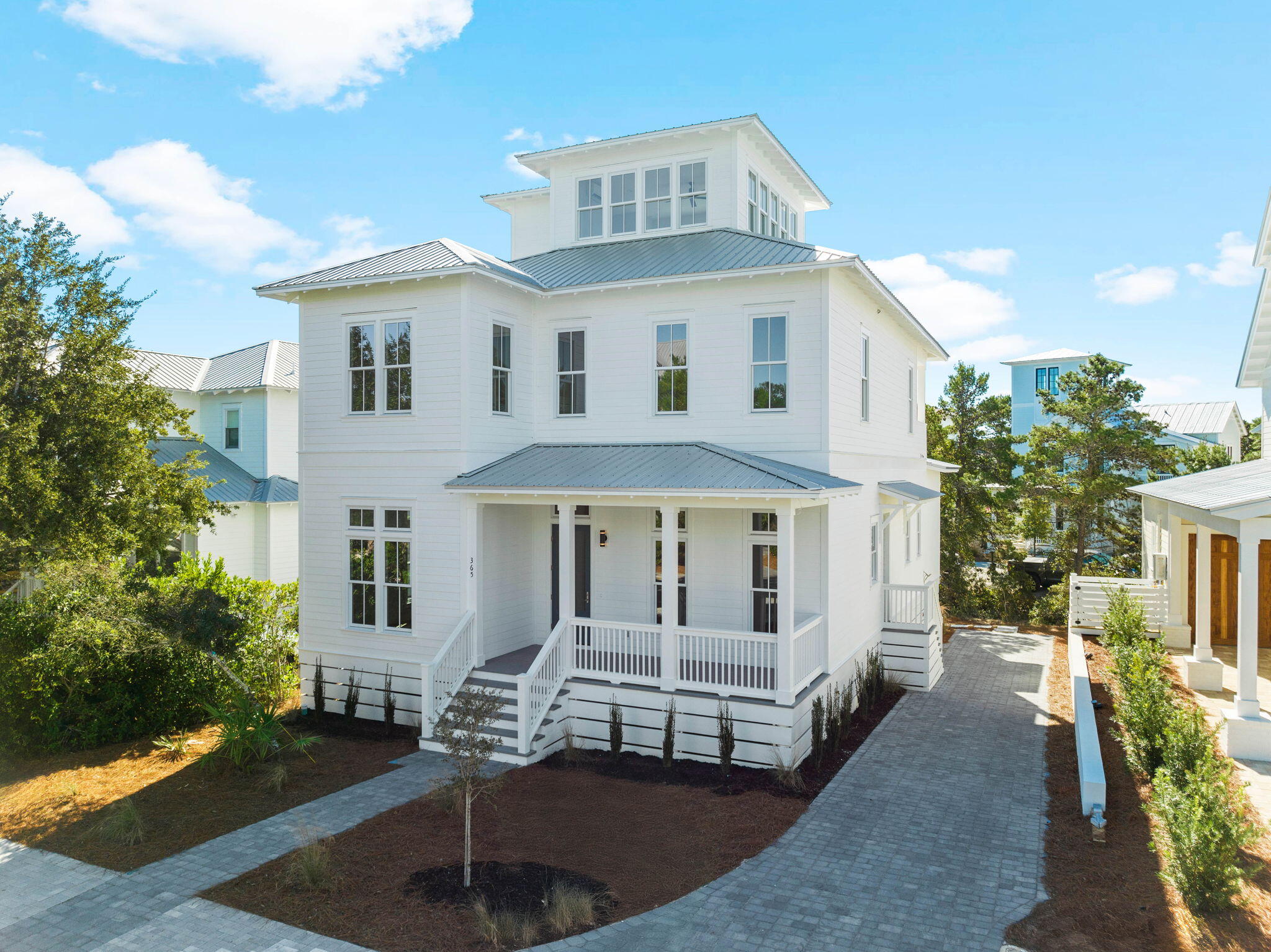 Exceptional custom-built home in the gated community of The Preserve at Grayton Beach located between Blue Mountain and Grayton with easy access to all the restaurants, shopping and communities of WaterColor and Seaside nearby. Offering elegance and space for everyone, beginning with the rocking chair covered front porch, wood paneled ceiling in the entry way, two spacious guest rooms on the main floor along with the large covered back porch surrounded with mature trees. This new construction home is complete with 5 bedrooms, 4 Private Baths, Half Bath, oak hardwood floors, shiplap walls, drop zone,unique lighting, two laundry rooms and a family-sized kitchen, walk in pantry and dining area to experience all the joys of home. The Preserve at Grayton Beach community features a private gate deeded beach access, two community pools, gym and lighted tennis/pickle ball courts. The entertaining area with wet bar, mini fridge and sink leaving room for a lounge area or pool table, the possibilities are many. Come and take part in all this home and community have to offer, along with the sugar white sands of our beaches and the emerald waters of the Gulf of Mexico.