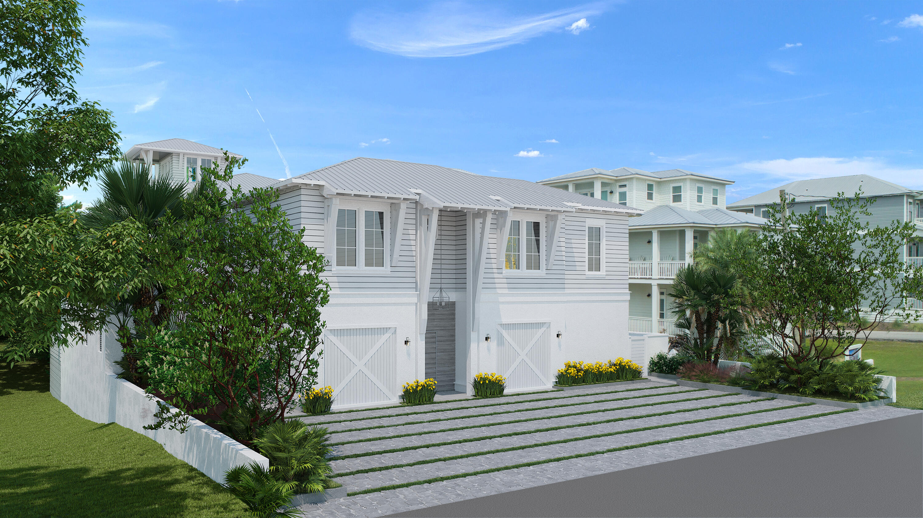 Welcome to 65 A Street, a brand-new estate-style coastal home located on the East end of 30A. Just 150 steps from the beach and two blocks away from Alys Beach. This home is built with intention and elegance. The interior and exterior designs reflect this. 65 A St features six bedrooms, eight bathrooms, an elevator, a private courtyard with pool, carriage house, summer kitchen, outdoor fireplace, Bocce ball court, and gulf views from the third-floor viewing tower. This home welcomes you through the private gate with beautiful stone walkways leading into the Kaiya-inspired courtyard sprawling with palm trees and a poolside entertainment area complete with a summer kitchen and outdoor fireplace for the ultimate outdoor living experience. Entering the home through the massive double doors you will be greeted by the main living area on the first floor complete with a gourmet kitchen stocked with custom cabinets, butler pantry, and Wolf/ Subzero appliances. In the main home, you will find five bedrooms and six bathrooms, which provide ample space to enjoy and entertain family and friends. The master suite conveniently located on the first floor features a large walk-in closet, a stunning bathroom with hand-selected tile, a frameless glass shower, and a separate soaking tub. Head upstairs to the second floor, which features four additional bedrooms with en-suite bathrooms, a game room, a wet bar, and a laundry room. Perfect as a primary residence, vacation rental, or second home- 65 A Street offers a seamless indoor/outdoor coastal living experience. Don't hesitate to schedule your showing today! Buyer to verify all information and dimensions.