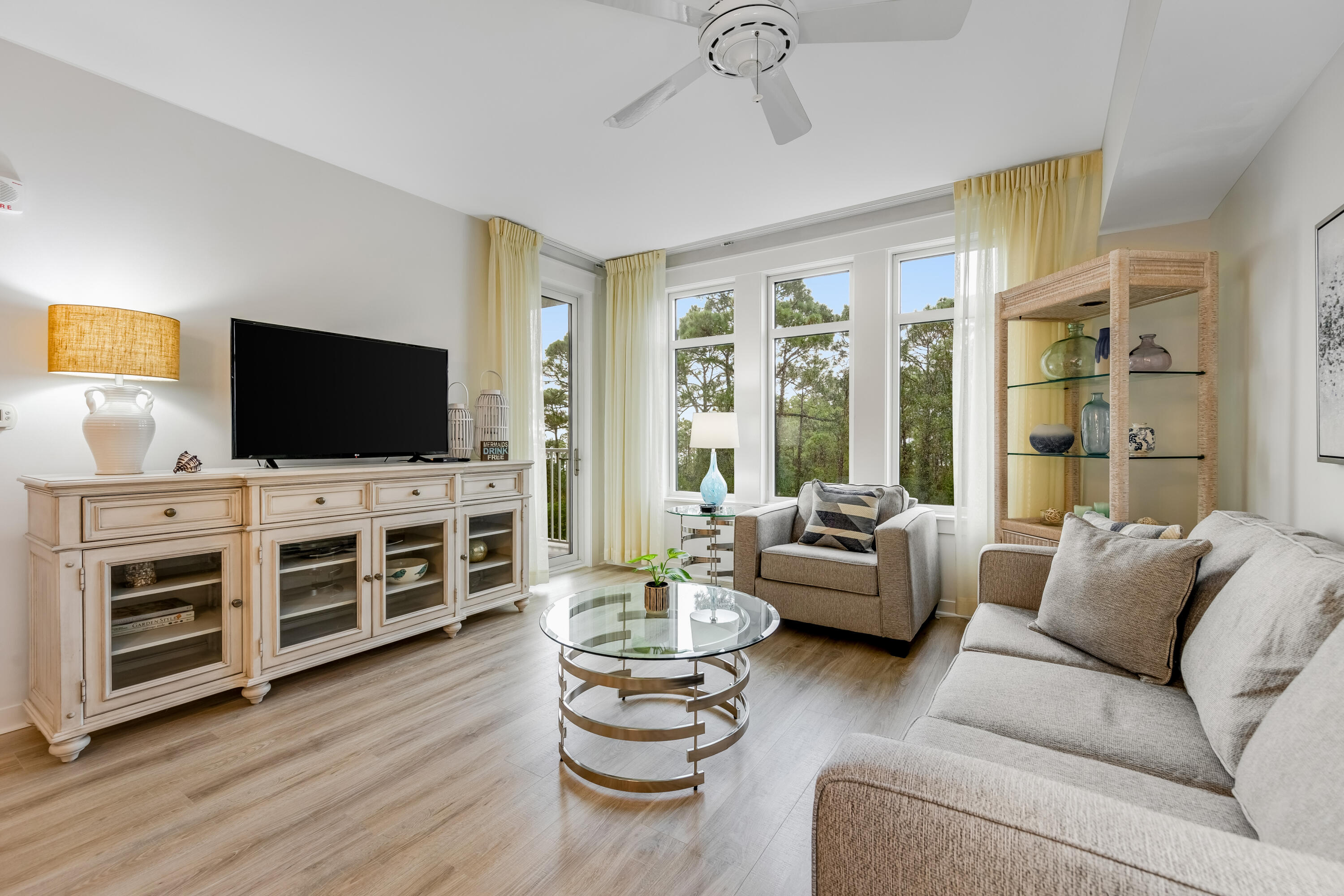 Sandestin Resorts Baytowne Wharf 3rd floor Elation Condo with 180 degree panoramic views of  the Choctawhatchee Bay and the 17th fairway of the Burn Pine Golf Course.  This has been a meticulously maintained condo with New AC and Water Heater as of 5/25. The full bath tastefully updated with new backsplash, paint and mirrors.  The furnishings are all new throughout to allow a turn key opportunity for a new owner. 2023 Revenue of $24,529,  2024 Revenue of $22,000 and $24,521 for 2025