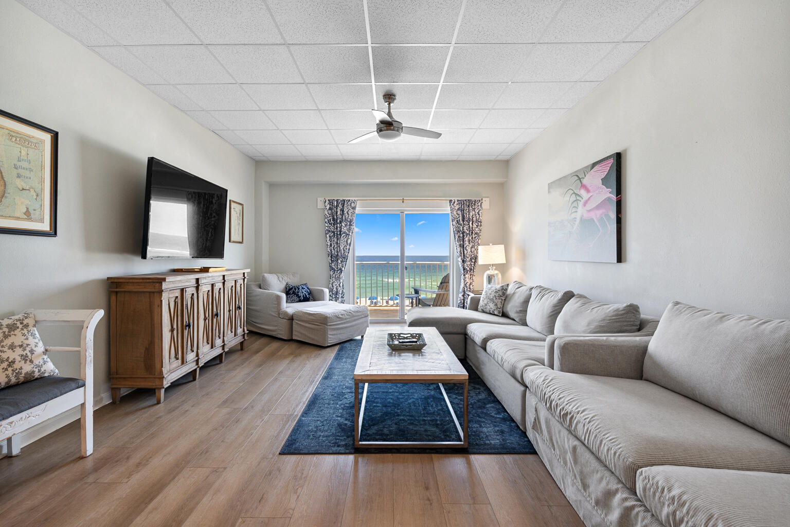 Gulf Front Condo with Excellent Rental Income Potential** Wake up to dolphin sightings and Gulf breezes from the private balcony of this beautifully updated 3rd-floor condo at Sans Souci. This 1-bedroom, 1.5-bath unit offers stunning water views and comfortable accommodations that sleep up to 6 guests—perfect as a second home or a high-performing vacation rental. A similar unit generated over $60,000 in rental income last year. Interior features include luxury LVP flooring throughout, granite countertops in the kitchen and bathrooms, a stylish tiled walk-in shower, and neutral coastal décor. The open layout provides a bright and inviting atmosphere ideal for beach living. Sans Souci offers resort-style amenities including a Gulf-front pool and hot tub, fitness room, gated access, and a beach walkover for easy shoreline access. Located directly across from Peg Leg Pete's, you're steps away from local dining and entertainment. Additional highlights: * Brand new HVAC system * Turnkey and fully furnished * Strong rental history * Gated community with elevator access Don't miss this opportunity to own a Gulf-front property with excellent income potential and unbeatable views!
