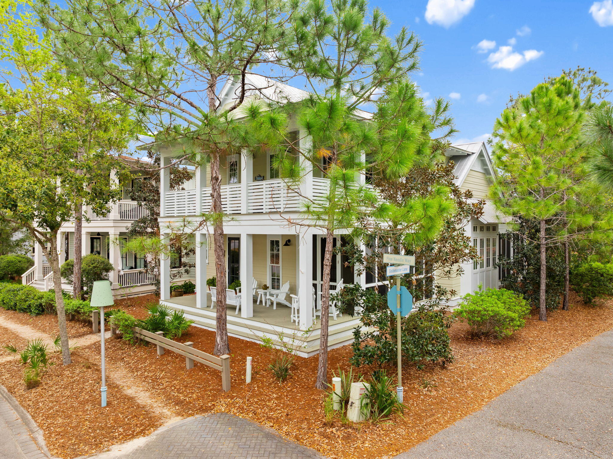 Positioned on a coveted corner homesite in Phase 2 of WaterColor, just moments from Camp WaterColor, this private residence backs to a serene preserve and pond, offering a rare opportunity to own a WaterColor home with room for a large private pool, a feature increasingly difficult to find.

A highly desirable first-floor primary suite and over 1,200 square feet of covered screened porch space create seamless indoor-outdoor living, perfectly suited to the WaterColor lifestyle.

Designed by Geoff Chick, & Associates the home blends timeless coastal architecture with a functional, open-concept layout. The chef's kitchen features a premium Thermador appliance package, quartz countertops, and a marble backsplash, ideal for both entertaining and everyday living. All four bedrooms are ensuite, complemented by an additional powder room, while the first level primary suite offers both convenience and privacy. 

A meticulously maintained nonrental, the home presents in exceptional, like-new condition. The corner homesite with only one adjacent neighbor enhances privacy, while the backyard offers a rare opportunity to create a custom pool and outdoor retreat without compromising peaceful preserve and pond views. For buyers seeking both lifestyle and investment, the property offers strong rental potential, with its Phase 2 location near Camp WaterColor, functional layout, and indoor-outdoor living well-suited for short-term rental income. Complete with a two-car garage--ideal for golf cart storage, beach gear, and everyday convenience the home balances lifestyle and functionality in one of WaterColor's most sought-after settings. A rare opportunity to own a design-forward home in WaterColor, Florida--where privacy, location, and long-term value align.