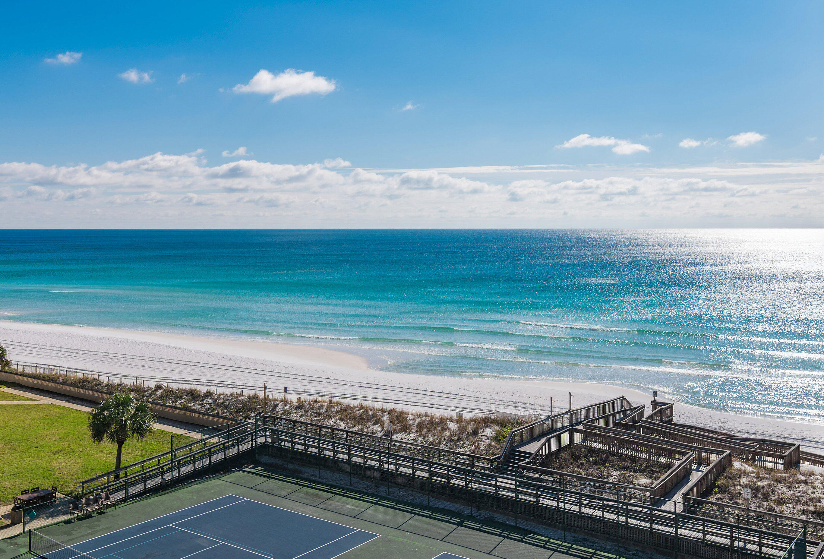This is YOUR opportunity to enjoy spectacular Gulf views from the 6th floor of the Holiday Surf and Racquet Club on Destin's coveted Holiday Isle. Fully furnished, this turnkey 2-bedroom, 2-bath condo is the perfect addition to your investment portfolio. Gross rentals: 2022 $50K; 2023 $42K; 2024 $42K. Low monthly cost to own: ~$1703. New impact-resistant windows and doors with turtle tint. New water heater (June 2025). Updated flooring, cabinet fronts, and appliances. Building renovations in 2018: paint, walkway resurfacing, balcony rail replacement, and updates to the fitness center. Unit 607 features a split floor plan with balcony access and expansive Gulf views from the master bedroom and living area. Contact us today to schedule your private showing and discover why Holiday Isle represents the pinnacle of Destin coastal living and investment excellence.

Rental Link:
https://www.holidaysurf.com/rentals/holiday-surf-and-racquet-club-607

Holiday Surf and Racquet Club:
https://www.holidaysurf.com/