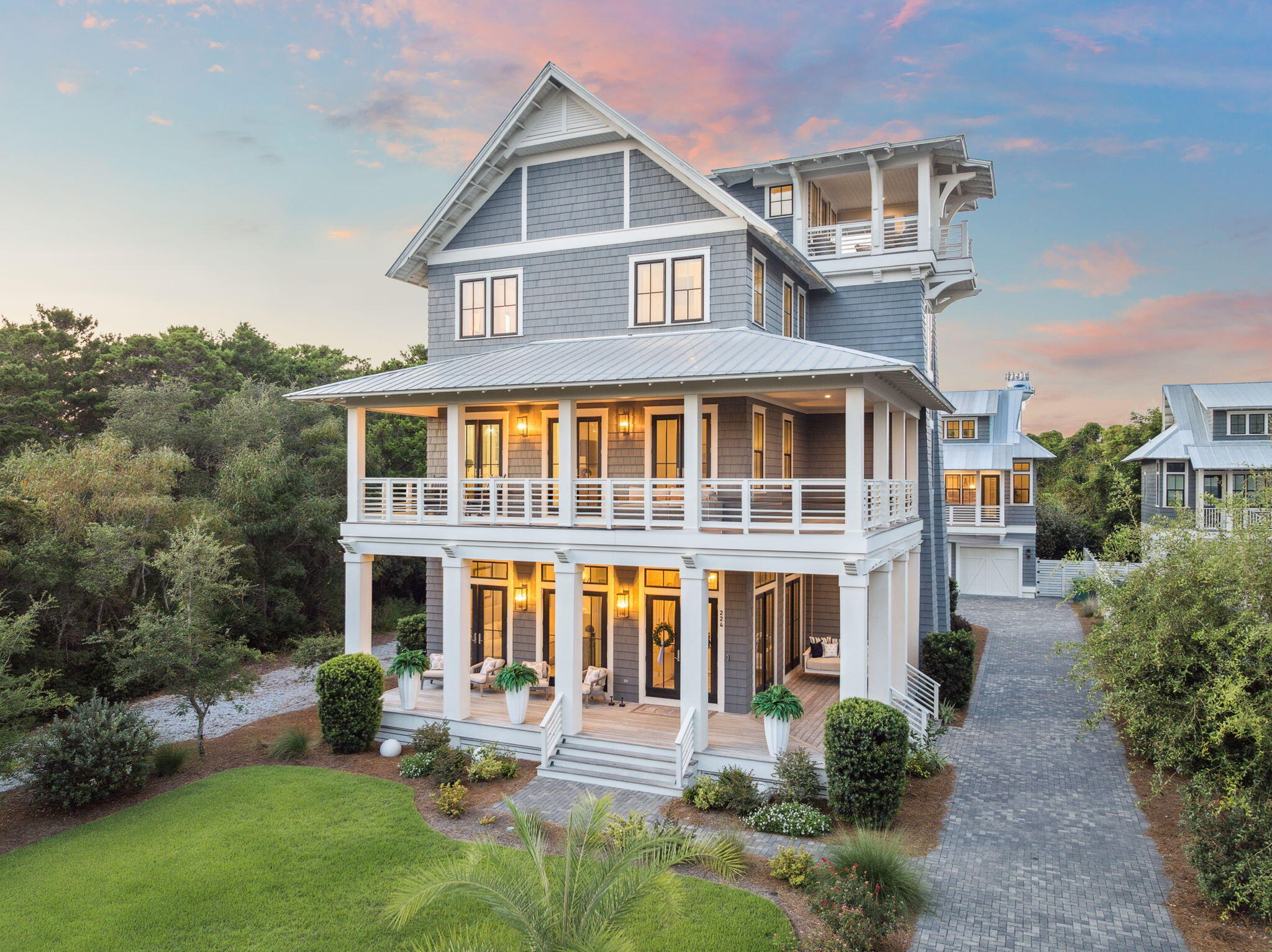 Welcome to 224 Walton Rose Lane, an extraordinary 7-bedroom, 7.5-bath coastal retreat offering over 6,200 square feet of luxury living in the heart of Inlet Beach. 

Built in 2020, this four-story residence is designed for both comfort and sophistication with expansive open living areas, soaring ceilings, and abundant natural light. The gourmet kitchen features premium cabinetry, stone countertops, and top-end appliances, seamlessly connecting to spacious dining and gathering areas. Each bedroom provides generous space and privacy, while the primary suite offers a spa-like bath and large walk-in closet. Outdoor living shines with a private pool, covered porches, and beautifully landscaped grounds ideal for entertaining. Quality construction includes Hardie board siding, metal roof, decorative custom interiors, engineered hardwood and tile flooring, plus central HVAC. Perfectly situated near the Gulf, this property combines elegant design, modern amenities, and a sought-after location for the ultimate coastal lifestyle.

Located in sought-after Inlet Beach on the east end of 30A, the property offers convenient access to nearby dining, shopping, and public beach access, creating an exceptional coastal living opportunity.