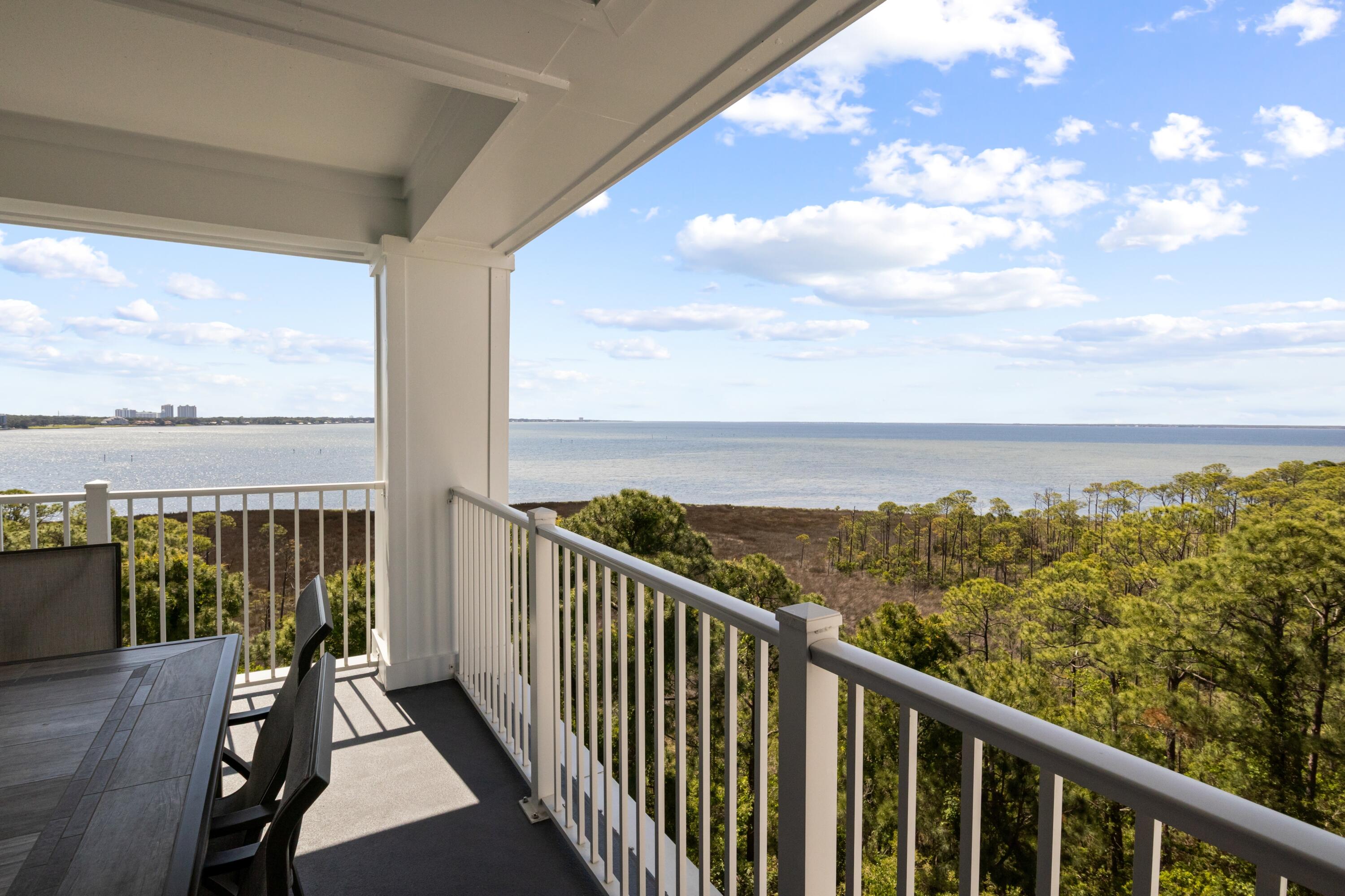 FULLY FURNISHED WITH ALL UTILITIES INCLUDED! This 2-bedroom, 2-bath condo offers breathtaking views of the Choctawhatchee Bay from the 7th floor of Elation. From the moment you enter, you are greeted with tons of natural light and sweeping views of the bay and nature preserve. Wood look tile floors extend throughout the common areas, ideal for beach living & easy maintenance. The kitchen features granite countertops, tile backsplash, and stainless steel appliances. Step outside on the large balcony to enjoy your favorite cocktail while watching the sunset over the bay! Both bedrooms offer beautiful views of the bay -- the spacious master bedroom overlooks the bay & golf course, while the guest bedroom offers views of the bay & marina. The full-size washer & dryer makes doing laundry easy.