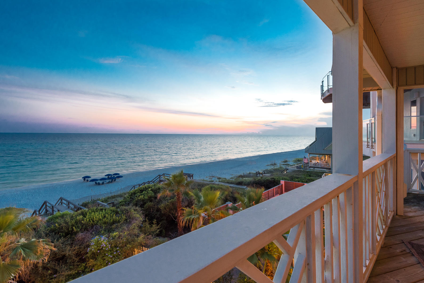 With 5 bedrooms and 5 baths, this ocean front home is one you do not want to miss! This property boasts two living areas and kitchens, incredible Gulf views, a private pool on the Gulf side and a private beach access, making this the perfect place to relax while you enjoy watching a beautiful sunset from either of the balconies on the second or third floors. The first floor features a kitchen, breakfast nook, cozy living room, and 2 bedrooms - both having a full size bathroom. The second floor offers an open concept kitchen/dining and living area, perfect for entertaining friends and family, as well as two additional bedrooms, both with private baths. On the third floor you will find a spacious, Gulf-view master suite with a large master bath, and a private viewing balcony. This home is just minutes away from Rosemary Beach and the shops at 30Avenue, and is an easy 30 minute drive to the Panama City Beach airport.

Buyer is responsible for personally verifying details about this property. Any information contained in this listing is believed to be accurate but is not guaranteed.