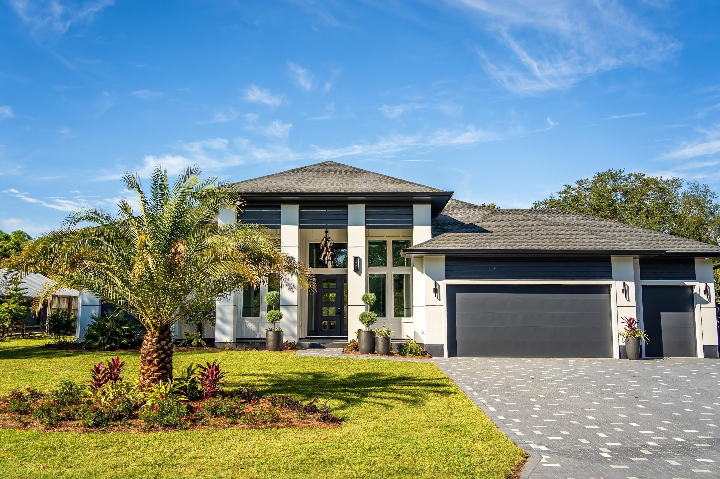 NEW LUXURY CONSTRUCTION IN SANDESTIN! Welcome to the 21st century! This Majestic, Contemporary home includes voice activation that controls the climate, audio/visual systems and window coverings. Two Electric Car outlets within the 2 car/1 golf cart, climate-controlled garage offer everything needed for modern day living within the resort. Nearly 3000 SF of dwelling space is perfectly laid out for everyday living or large social gatherings.  However, once the accordion glass doors are opened and the climate-controlled screens are lowered, the 1200 SF Lanai extends this space into an impressive 4000 SF.  

Breathtaking Chandeliers run throughout the entire home including a stunning CHIHULY that greets the owner and guests in the entrance foyer. Upon entering the great room area, eyes will immediately be drawn to the stunning wall of CUSTOM-MADE AMISH CABINETS that are exclusive to this house.  These superiorly crafted cabinets are included throughout the laundry, bedrooms and bar areas. The oversized island is perfect for up to 5 people or a massive food serving buffet.

VIKING APPLIANCES that include a gas powered 6 burner system and double oven w/ a French door opening will make any foodie drool upon sight. Rounding out the kitchen is the CALIFORNIA CLOSET butler's pantry that is insightfully laid out for all storage needs.  All closets, along with the Murphy bed in the 4th BR, were designed by the CC company. European, matte black finished plumbing fixtures w/ rounded lines give this home an additional subtle, contemporary feel.  

An electric fireplace in the living area and a gas version within the Lanai have the ability to create the perfect ambient color that fits all seasons and moods.  A covered hot tub that adjoins the saltwater pool provides heat, creating the perfect temperature year-round. 

Located in the corner of the oversized Lania, is a stunningly large full kitchen that comes equipped with an oversized griddle (perfect for breakfast in the morning); XL ceramic and gas grills (perfect for dinner or BBQs); a high heat burner (perfect for boiling water, searing a steak or boiling crawfish) and a full-size refrigerator. 

An additional freestanding climate-controlled bonus building (it's too nice to call a storage unit) that matches the main home is positioned on the east corner of the lot. Optional usages include a studio, office, bunkroom or....storage (if you must, lol).

Please note that the total square footage of this home can vary from 2820 to 4255 square feet  when including the Home, Lanai and Bonus building.

Rental projections are between $150k-$162k.