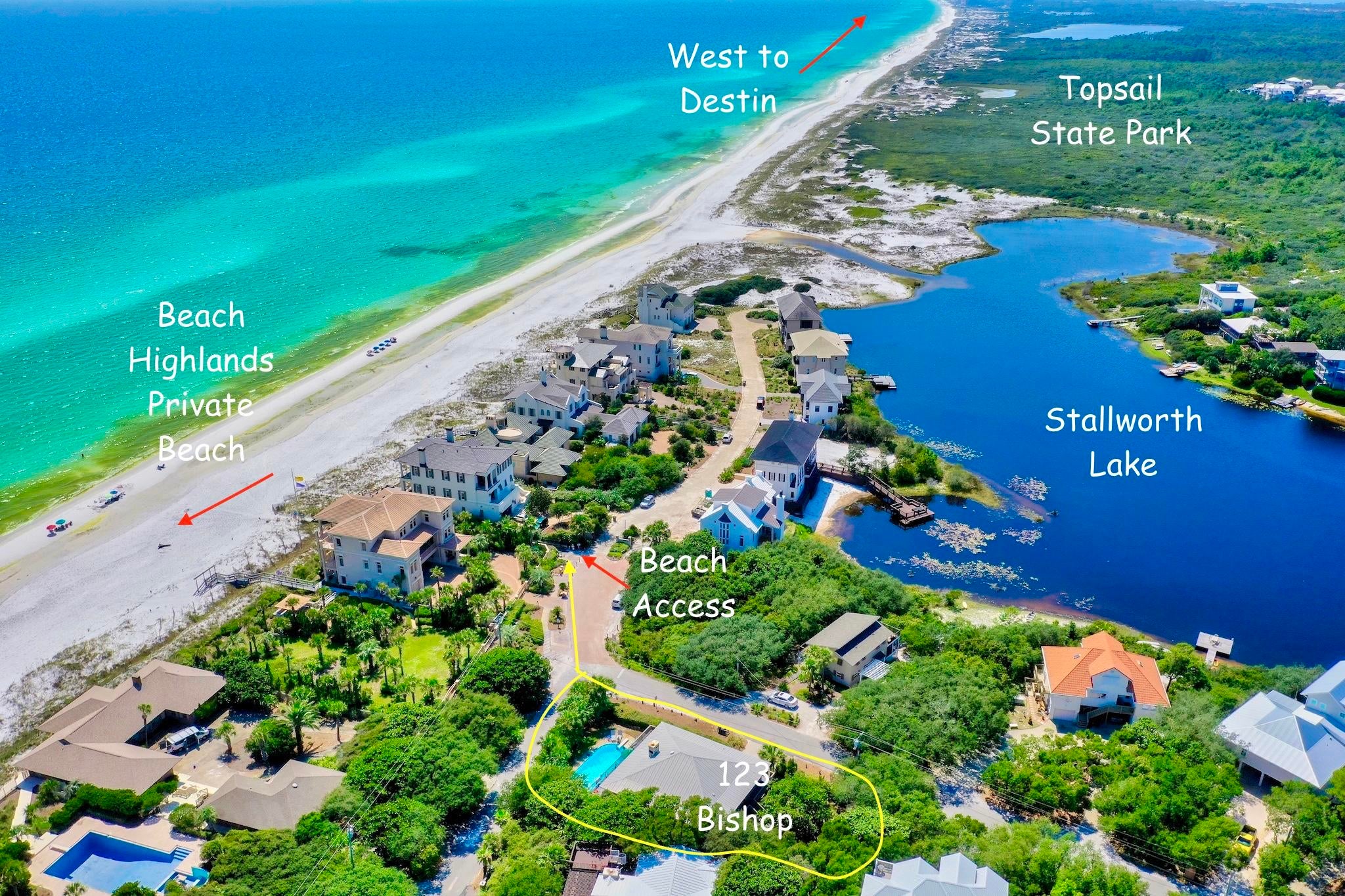 Rental Projections at $91,500! Also have a bid to add 4 beds, a bath & bonus rm downstairs for under 60k!! Some Gulf Views from this tranquil, private setting with huge fenced yard & large pool in this fantastic X Flood Zone location, just steps to the beach! This lovely well-maintained beach home is grandfathered in to Beach Highlands beach use, with Stallworth beach access just steps from your driveway. Large 4 car garage, huge covered outdoor area that could potentially be enclosed to expand the living area or add an additional unit. Very open, split bedroom floor plan, large kitchen, huge screened porch overlooking the pool area, large master suite, new flooring, & other upgrades. 50k in recent upgrades/updates. Potential Big Gulf Views with some tree trimming!