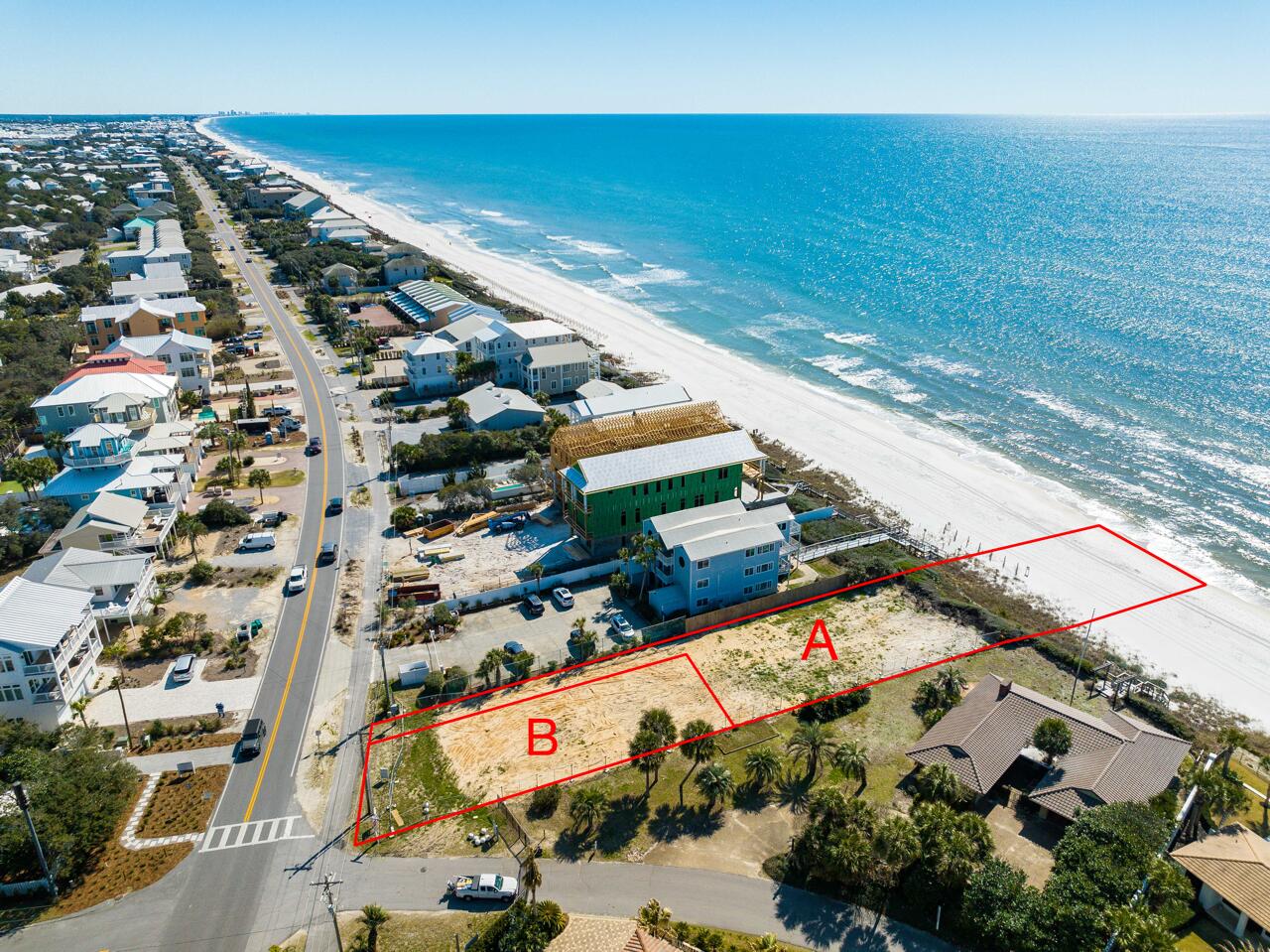 Prime Gulf front lot located on the east end of 30A! This lot is 72 x 100- almost 0.3 acres! Plenty of space to build your primary residence, or a lucrative vacation rental. The opportunities are endless! 

In the included photos, this is parcel A. Parcel A offers gorgeous waterfront and incomparable, forever Gulf views! 

Inlet Beach offers many dining and entertainment options, and is in close proximity to Seaside, Alys Beach, and Rosemary Beach. Don't hesitate to schedule your viewing today!


Plans nearing completion for a near 10,000 sqft home on lot A. *Buyer to verify all*