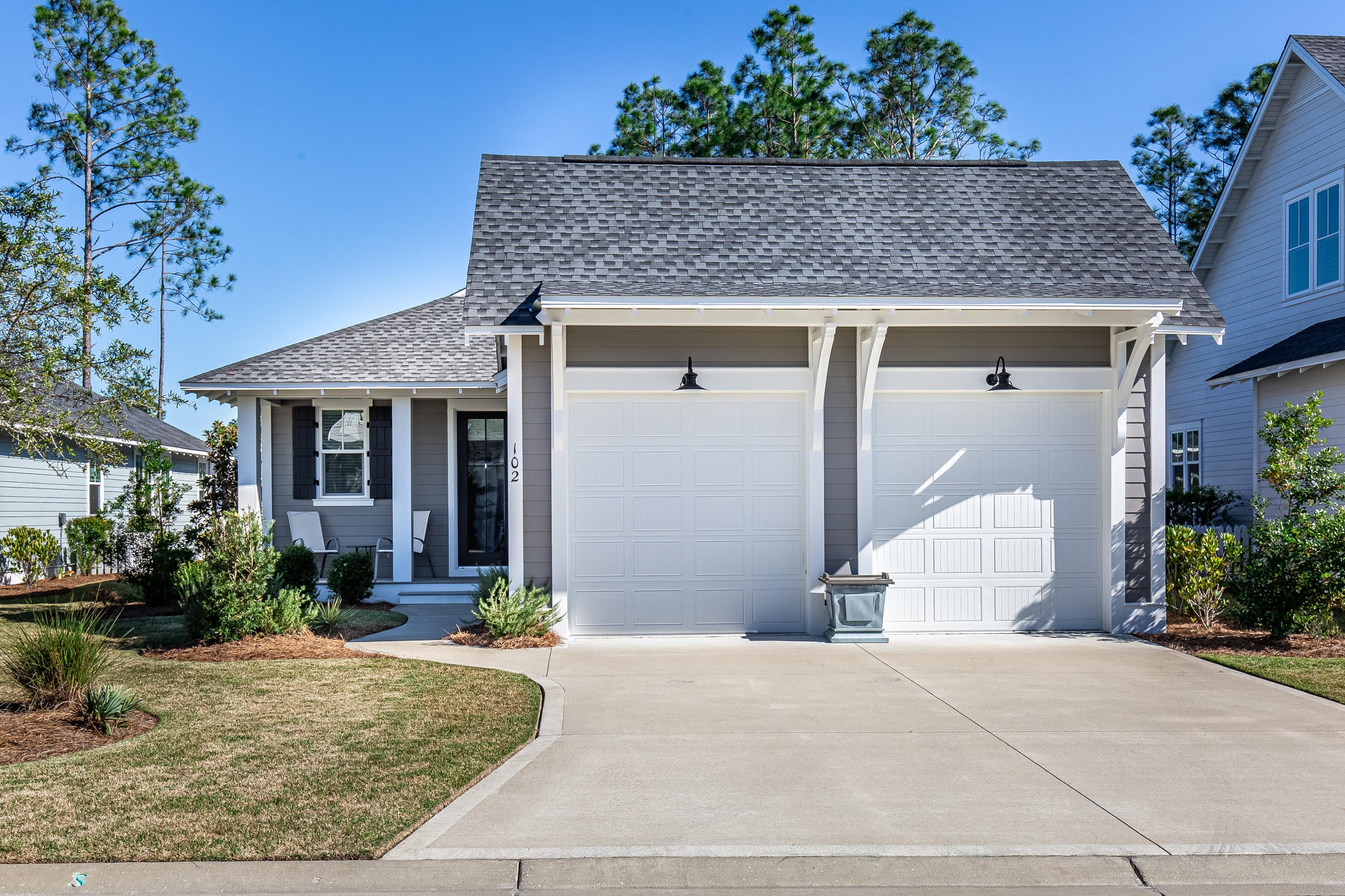 Prestine home in WaterSound Origins. Located in the Pathways section with nature space in backyard and all nearby construction finished. As you walk thru this home you will notice the attention to detail, numerous upgrades and a great floor plan. Exquisite finishes, soothing colors, plenty of windows and natural light make this a very comfortable and easy living home. Some of the upgrades include, Medallion engineered wood floors thru out, v-groove wood walls in the entry foyer, quartz counter tops thru out, stainless steel appliances, gas cooking, stainless steel vent hood, microwave drawer and more. This home shows brand new and is must see. Watersound Origins homeowners are able to access the fitness center and seasonally heated community pool, as well as dock access at neighboring Lake Powell. Enjoy breakfast or lunch at the Watersound Cafe, located at the Village Commons. Watersound Origins also connects to the Panama City Beach Conservation Park via a 5 mile long trail. Watersound Origins offers plenty of options for the nature and beach lovers alike! Spend your days kayaking, paddle boarding, biking, running or walking along the Watersound trail. Located a short distance from Scenic Highway 30A there are endless dining, event and local shopping options and attractions.