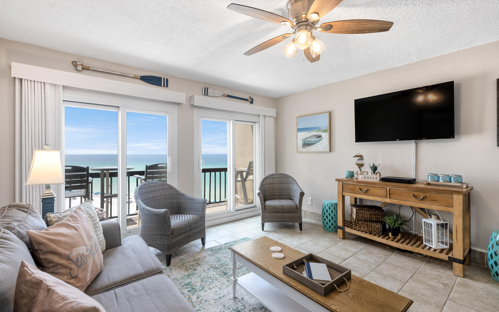 Stunning Gulf Front Views! Discover this beautifully maintained 1-bedroom, 1.5-bathroom unit located in Pinnacle Port. Enjoy breathtaking, unobstructed views of the Gulf of Mexico from your living area or balcony. The interior features newer furnishings and decor. Recent upgrades include a newly installed washer and dryer from last year. Both televisions are under three years old. The kitchen island is less than six months old. All new lighting in both bathrooms, the laundry room, bedroom, and living room, along with new ceiling fans in those same rooms. The dining table now features new chairs that are less than a year old. Additionally new rugs in the living room and hallway, acquired within the last six to seven months. Finally, there's brand new outdoor furniture on the patio that is also less than six months old. 

Pinnacle Port boasts an extensive array of amenities, featuring two of the largest pools in the region, a sauna/steam room, a fitness center, a library, boat slips and a launch for Lake Powell, lighted tennis courts, shuffleboard, a playground, a BBQ picnic area, and a quarter-mile of private beach access. This property is ideal for an investment or as a second home and is a must see!

In addition recent improvements to the Building include the following: 
1) New roof was put on the entire Tower building in 2025.
2) Air Control Unit was replace in 2022 or 2023.
3) New playground is currently being built.
4) New elevators in the Tower building within the last year
5) Boat ramp was redone in 2024.
6) New carpet in Tower hallways in 2025.