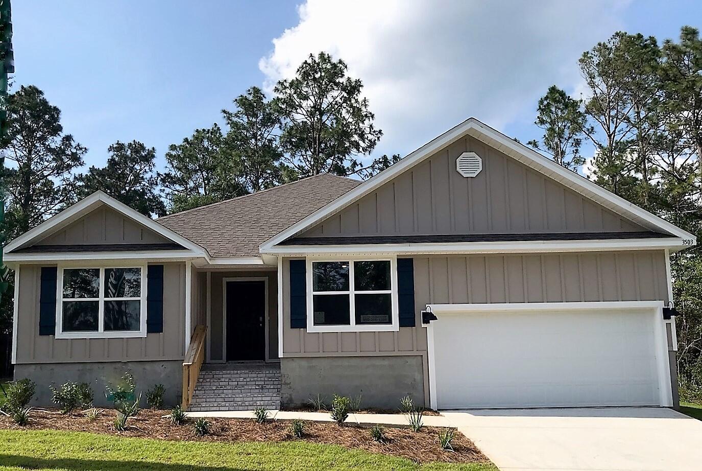 TIMBERLAND RIDGE community is one our newest N. Crestview fast growing locations. The very popular Sawyer model is a gorgeous, spacious 5 bedroom, 3 bath, fabulous open design, covered patio & 2 car garage. Wood look flooring throughout with Frieze carpet in the bedrooms. The open kitchen features a large island bar for extra seating,  smooth top range, built in microwave, stainless steel appliances, & lg. corner pantry. Nice breakfast nook & separate dining area. Bedroom #1 is spacious & the beautiful adjoining bath offers a double vanity with a lg shower & walk in closet. Stylish, desirable & durable Hardi board craftsman design home with the Smart Home Connect system that includes your video/camera doorbell & keyless entry makes this one of our best sellers.