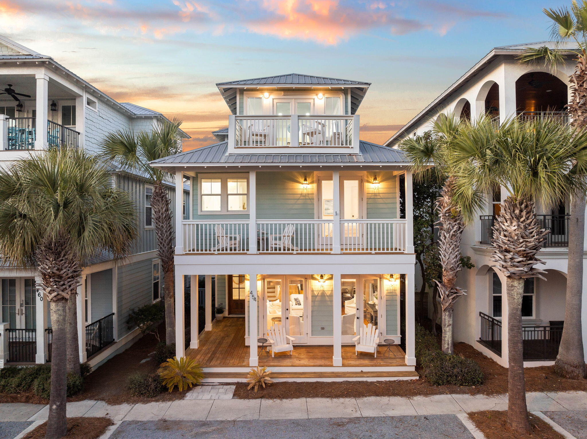 Welcome to 454 Beach Bike Way -- a beautifully renovated coastal retreat in the heart of Seacrest Beach, perfectly positioned along scenic 30A and less than half a mile from the sugar-white sands and emerald waters of the Gulf.
This spacious home, offering just over 3,000 square feet, has been thoughtfully updated with major improvements including new AC units, hot water heaters, a dehumidifier system, refreshed decks, and upgraded outdoor stairwells--providing both comfort and peace of mind for years to come. Designed for relaxed coastal living, the home features an open and airy first floor with tall ceilings, abundant natural light, and updated furnishings and paint throughout. The expansive layout flows seamlessly onto a large front porch and multiple balconies, creating ideal spaces for entertaining or unwinding after a day at the beach.
The luxurious primary suite serves as a private retreat, complete with a soaking tub, walk-in shower, spacious walk-in closet, and its own private balcony. Additional living spaces are equally inviting, offering flexibility for family and guests.
A standout feature of the property is the carriage house above the two-car garage, complete with its own kitchen and bathroom.
Located in the highly sought-after Seacrest Beach community, residents enjoy access to a massive resort-style pool, deeded beach access, convenient tram service, and neighborhood security--all just moments from the best dining, shopping, and entertainment along 30A.
Whether you're searching for a primary residence, vacation home, or investment opportunity, this exceptional property offers the perfect blend of location, luxury, and lifestyle