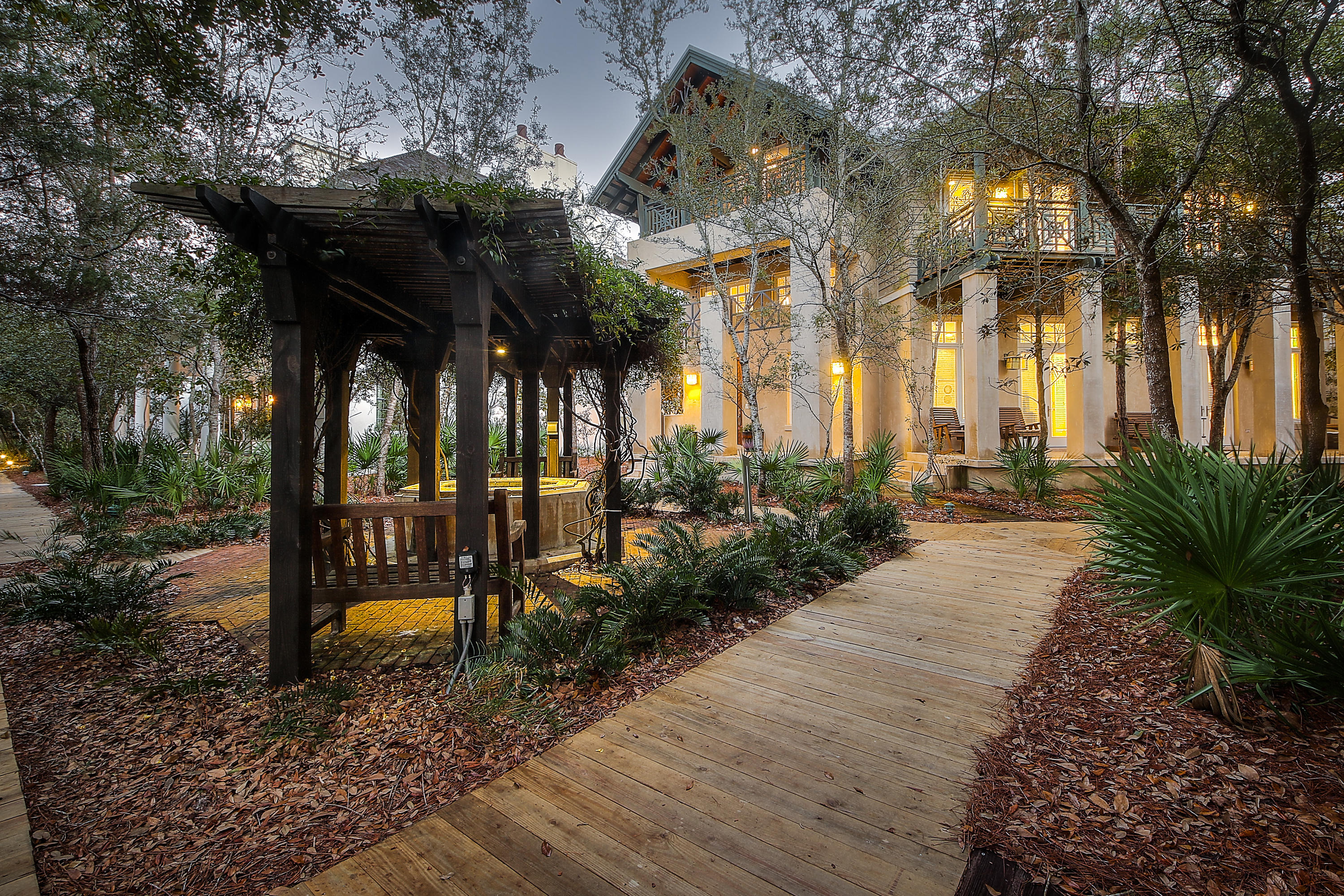Fabulous ROSEMARY BEACH MAIN & CARRIAGE HOUSE in the perfect location! It allows you to feel tucked quietly away yet still be steps from the action. Sitting just behind the center of town, overlooking Fountain Park & a short walk to the Cabana Pool, this Cottage's position is ideal for ultimate accessibility. Walk out the front door onto the BOARDWALK W/ DIRECT BEACH ACCESS. The Main House has 2 MASTER SUITES on the 1st & 2nd floors, with an additional 3 Guest Bedrooms each with en-suite baths. 2 FULL Kitchens w/ professional stainless appliances & 2 comfortable Living Areas on the 1st & 2nd floors allow the whole family room to stretch out! Across the large PRIVATE COURTYARD w/ SUMMER KITCHEN, grill, fireplace & outdoor dining area (w/ ROOM FOR A POOL). Click on 'More' for further details In addition, you will find a fully appointed Carriage House with a private bedroom and bath. This home provides both the style and luxury your family will enjoy for years to come. Information contained within this listing such as square footage, is deemed to be accurate but is not guaranteed. Buyer to verify.
