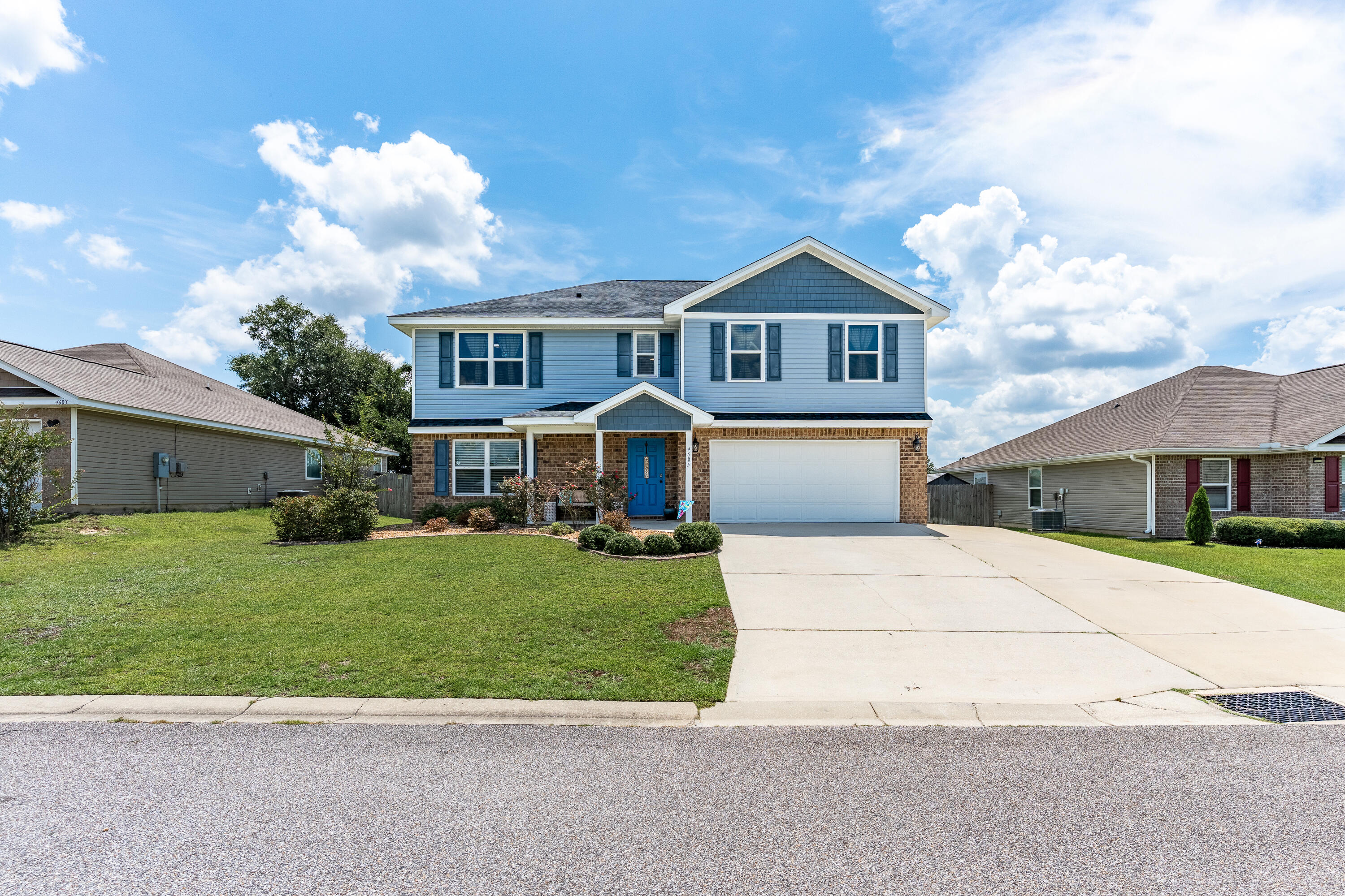 This beautiful 4-bedroom, 2.5-bath home offers 2,546 sqft of well-designed living space in a quiet and convenient South Crestview location. Near schools, shopping, and military bases, this home combines comfort, space, and accessibility.
The interior offers a functional layout with multiple living areas and a spacious kitchen featuring granite countertops, stainless steel appliances, ample cabinetry, and a pantry--perfect for everyday use and entertaining.
The large primary bedroom has a primary bathroom with a walk-in closet, double vanity, soaking tub, and separate shower. Three additional bedrooms and a full guest bath provide room for a growing household, guests, or a home office.
Outside, the fully fenced backyard with an open patio is ideal for enjoying the outdoors.