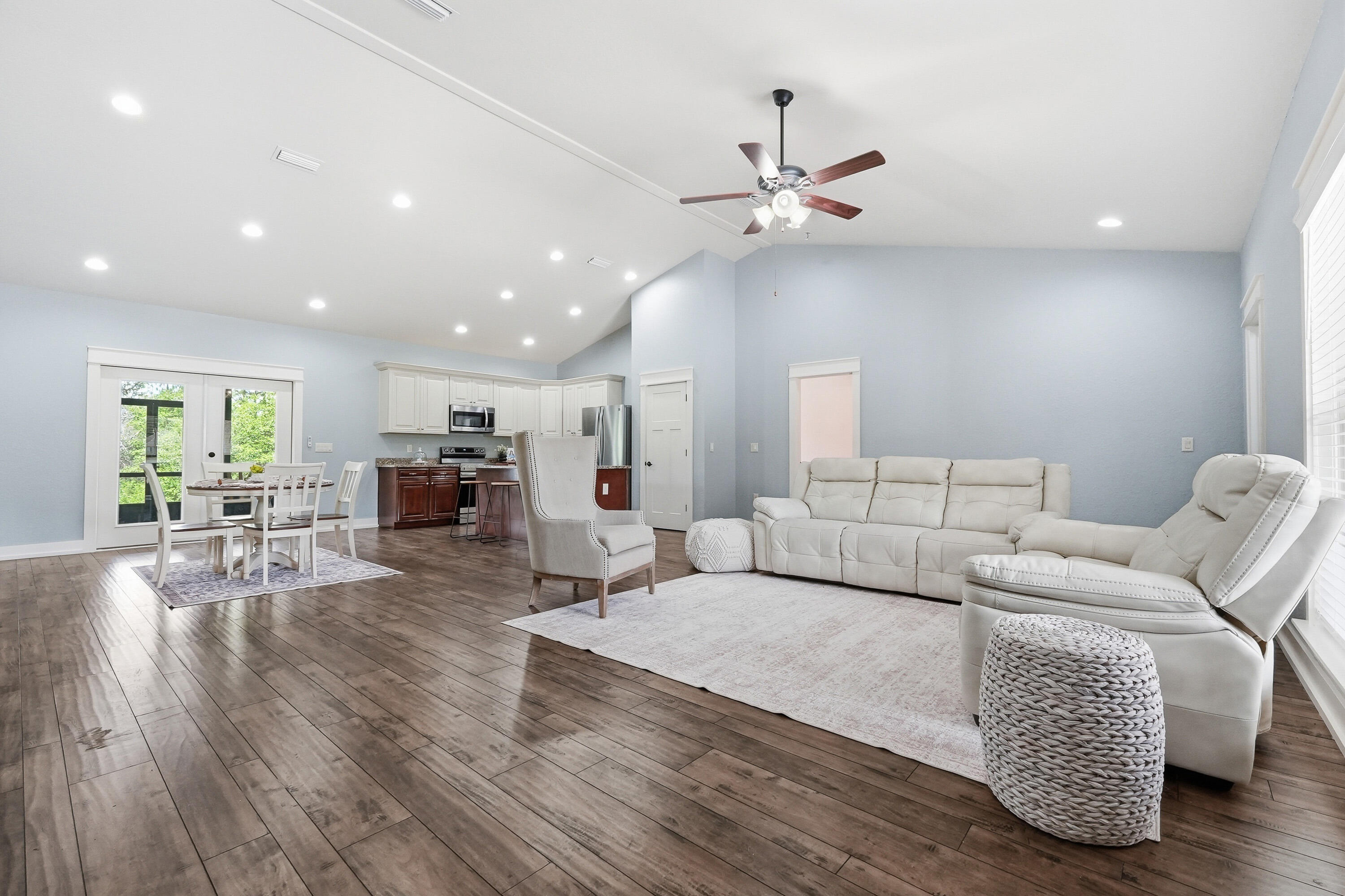 Welcome to 3092 Zach Ave, nestled in the highly desirable Lake Arthur Estates community. Built in 2018, this beautifully crafted brick home combines quality construction with timeless, simple elegance. From the moment you step inside, you are greeted by soaring high ceilings, an expansive open floor plan, and gorgeous laminate flooring that flows seamlessly throughout the entire home.
The thoughtfully designed kitchen serves as the heart of the home, featuring a large center island, stylish two-tone cabinetry, and an inviting layout perfect for entertaining or everyday living. Spacious bedrooms provide comfort and versatility, while the home's light-filled living spaces create an atmosphere that feels both refined and welcoming.
Step outside to enjoy the screened-in patio overlooking the large lot -- an ideal setting for relaxing mornings, evening gatherings, or simply enjoying the peaceful surroundings.
Residents of Lake Arthur Estates enjoy wonderful neighborhood amenities including a scenic lake, playground, and basketball courts, offering both recreation and community charm. This exceptional property perfectly blends modern comfort, quality finishes, and elegant design in one beautiful package.
