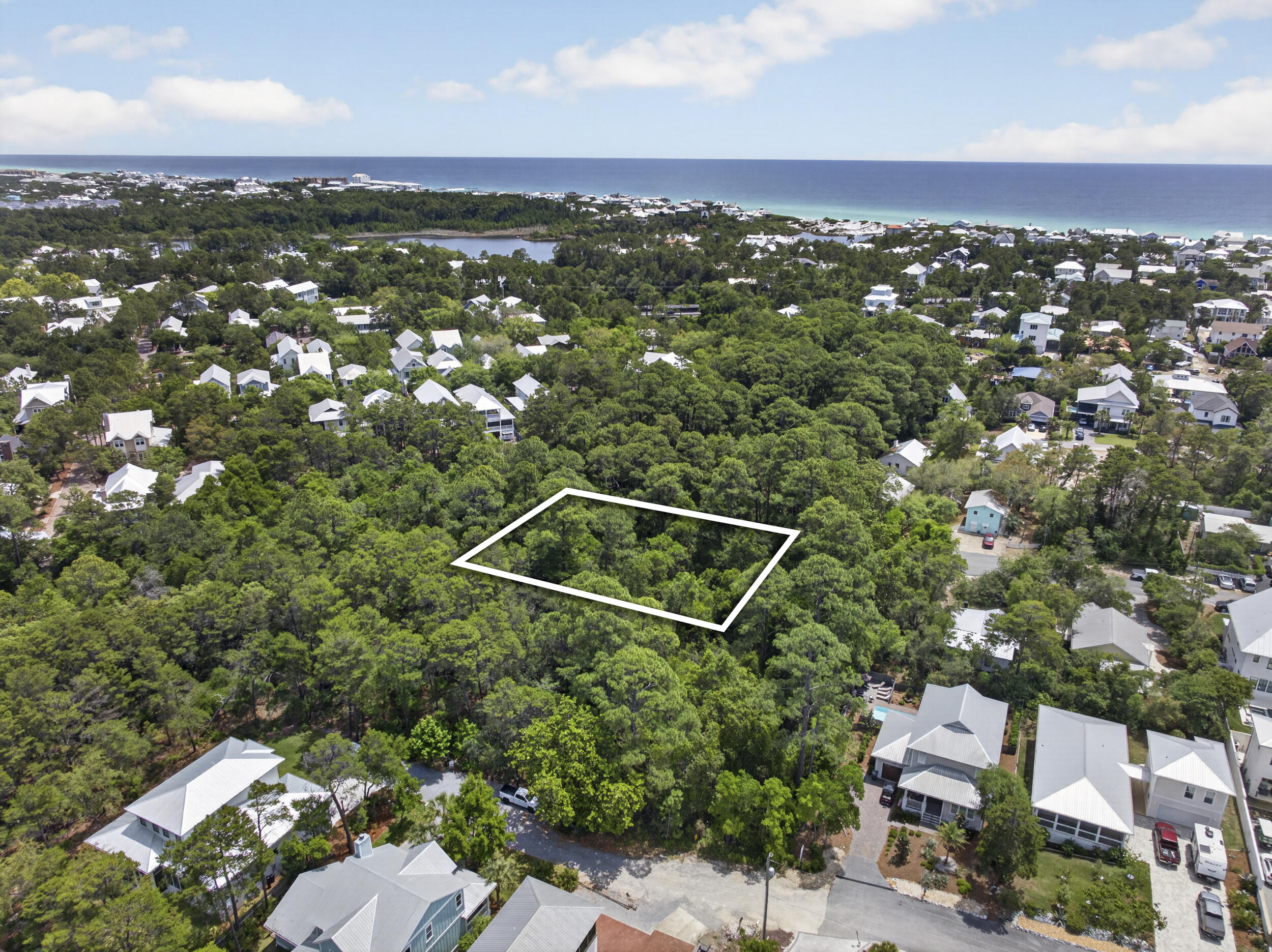 Great location in 30A! This oversized lot along 30A is conveniently located close to the beach with no HOA. Enjoy the rare opportunity of two lots in one.