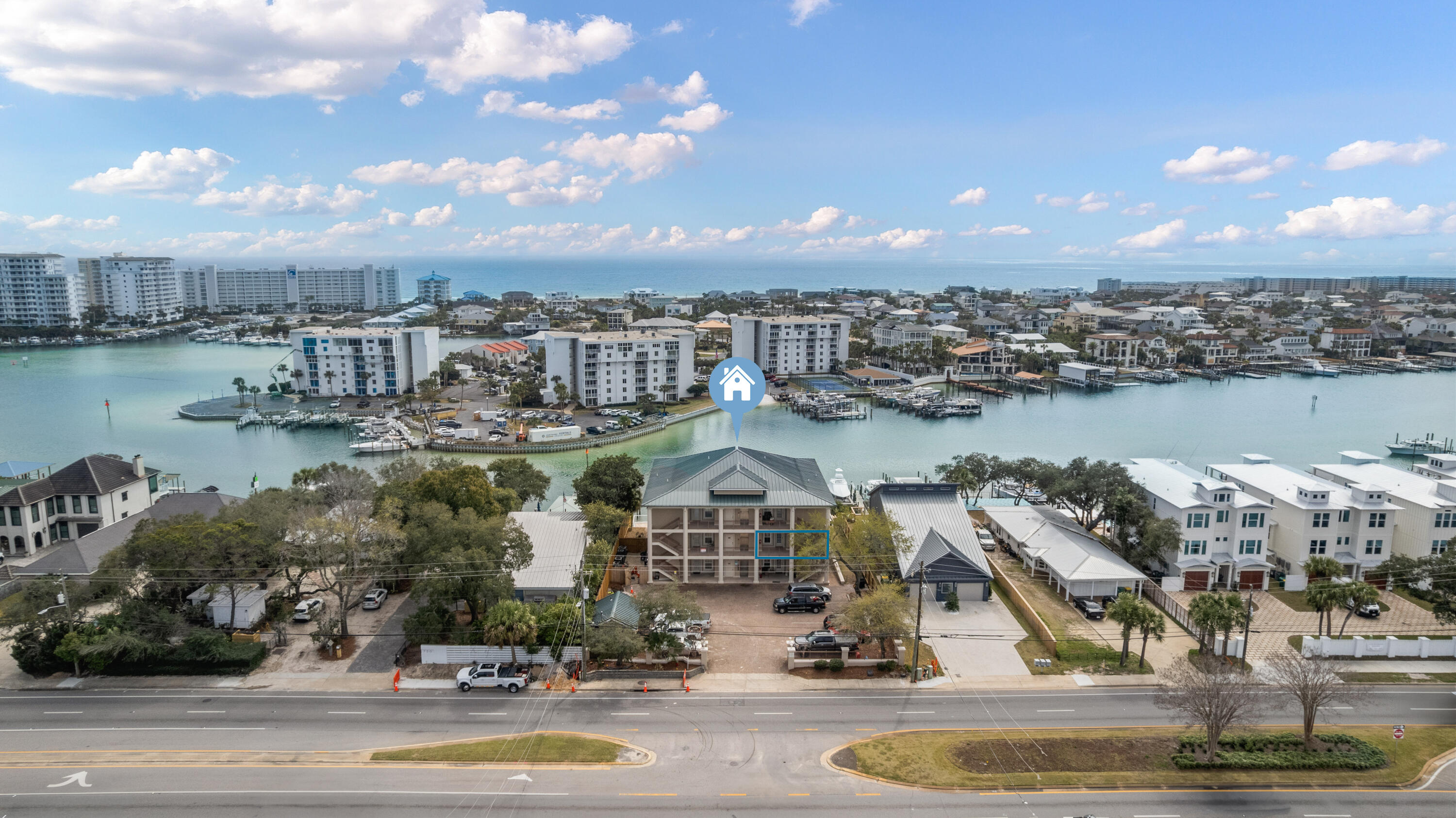 Harborfront condo with a deep-water boat slip and stunning views of the Destin Harbor. Enjoy spectacular harbor views from your private balcony in this beautifully positioned second-floor residence. The open-concept floor plan is designed to highlight the water views. The large kitchen features an extended breakfast bar, perfect for entertaining or casual dining, and opens directly to the living space overlooking the harbor. The spacious primary suite offers two large walk-in closets and a well-appointed bathroom with a separate jacuzzi tub and walk-in shower, along with peaceful harbor views.
Residents enjoy access to a community pool and private docks, making this the perfect waterfront retreat for boaters and coastal lovers alike.