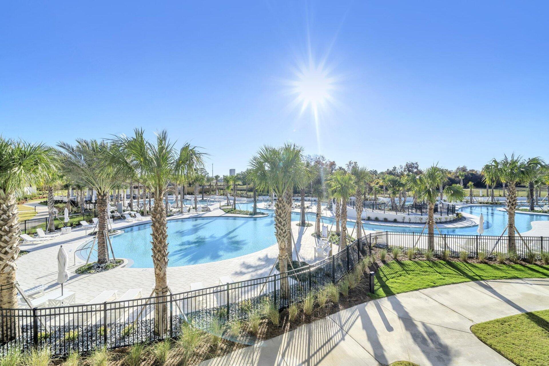 Welcome to this professionally designer-furnished 2025 condo in beautiful Miramar Beach! This spacious 955ft, 1bedroom, 2baths condo features 9ft ceilings, durable LVP flooring, and a bright open layout.  The stylish kitchen offers quartz countertops, a large gathering island, Bosch appliances, and great storage. Hallway bunk beds provide extra space for guests and add excellent rental appeal.  Enjoy The Grove's lazy river, pools, zero-entry pool, outdoor fireplace, lounge areas, and grills just steps away. You'll also have access to Seascape Resort's 2,000 feet of beach, golf, tennis, pickleball, basketball, fishing, on-site dinning and outlet mall for shopping.