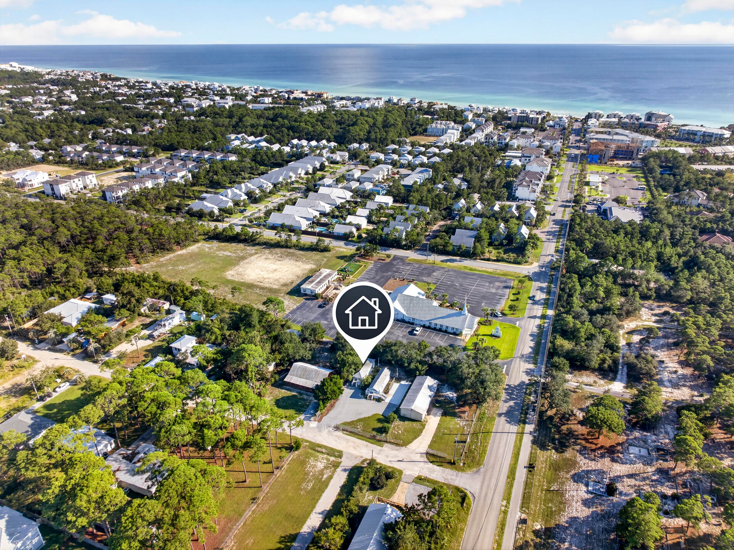 Located in South Walton County - 30 Country Club Dr - is located in the
unrecorded subdivision of Country Club Estates and offers 2 homes + 1 RV pad on one 80' x 145' (0.26-acre) lot. Each 1BR/1BA cottage is 408 sqft.

Year Built: 2010.
Interior is freshly painted, the long-term rental potential ≈ $1,650/month for each cottage. The RV pad is a real bonus & perfect to park your oversized vehicle.
Lot 2A has 2 cottages: #30A on the east side and #30B on the west side. 
Flooring in 30A is LVP and 30B has tile flooring throughout.

South Walton / Scenic 30A Location
County Hwy 393 provides a convenient Beach-to-Bay connection between Scenic Hwy 30A and the Gulf, and also Hogtown Bayou and Choctawhatchee Bay. The property is approximately 1/2 mile from Gulf Place and Ed Walline Regional Beach Access, where you can enjoy amazing seasonal sunsets and sunrises. Several additional public beach accesses are nearby.
South Walton's unique coastal dune lakes, Grayton Beach State Park and a wide selection of restaurants, shopping and recreation add to the appeal of this location. Just north on 393, Cessna Landing provides a public boat launch, recreational amenities and parking.
With no HOA, keep your boat or RV right on your own property. Short-term rentals are allowed. This section of 393 is golf-cart friendly with a nearby pedestrian/bike path. Number of bedrooms, baths and square footage is combined to include both 408sf 1/br cottages.