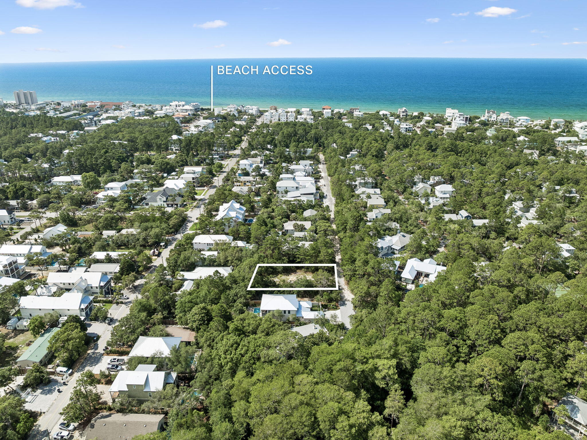 Rare opportunity to own a homesite on one of Gulf Shore Manor's most sought-after streets. Lot 18, Block 5 on Barcelona is a cleared, build-ready parcel offering the freedom and flexibility to create exactly the coastal retreat you've been envisioning -- with none of the red tape that slows most projects down.
This lot comes with deeded beach access and five dedicated beach walkovers, putting the sugar-white sands of South Walton just a short stroll from your front door. With no wetlands on the property and no flood zone designation, you can build with confidence- no costly mitigation, no surprises. And with no HOA and no deed restrictions, the design choices are entirely yours: primary residence, vacation home, or income-producing investment property.
Whether you're building your forever home or a high-performing short-term rental, homesites like this on Barcelona don't come along often.