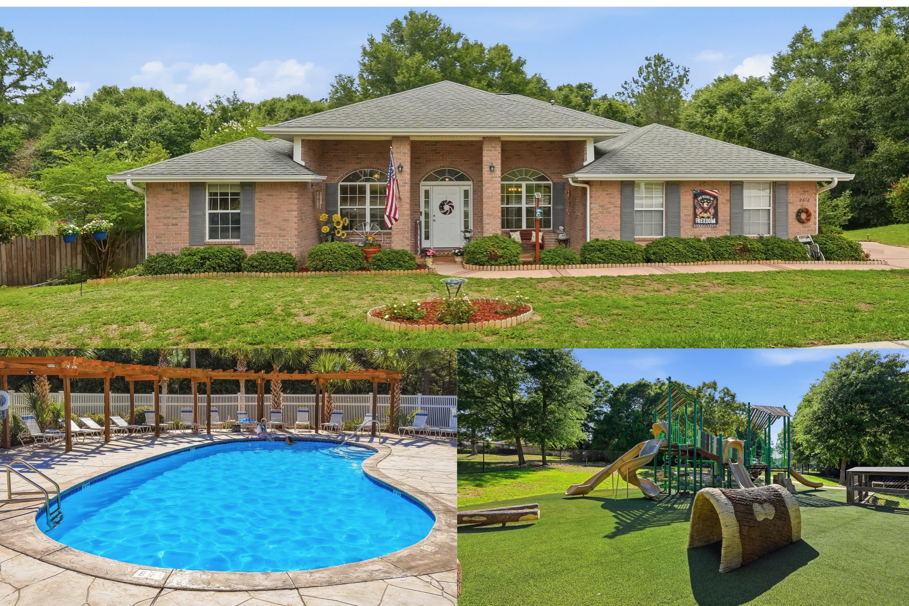 Nearly half an Acre with private wooded views add even more charm to this immaculate 4-bedroom, 2-bathroom retreat nestled in a highly desirable subdivision featuring a community pool, park, and picnic area. From the moment you step inside, you'll appreciate the exceptional attention to detail, pristine condition, and thoughtfully designed living spaces. Every room reflects pride of ownership, creating a warm and inviting atmosphere throughout. The spacious floor plan offers comfortable living and effortless entertaining, while the beautifully maintained interior showcases quality finishes and meticulous care. Step outside and discover your own private sanctuary, where stunning wooded views provide a peaceful backdrop. Relax to the soothing sounds of the babbling brook beyond the backyard and enjoy the natural beauty that surrounds this exceptional property.
Combining elegance, comfort, and an unbeatable setting, this move-in-ready home offers the perfect blend of luxury and tranquility in one of the area's most sought-after neighborhoods. New roof with acceptable offer so make your appointment today & don't forget to check out the video!