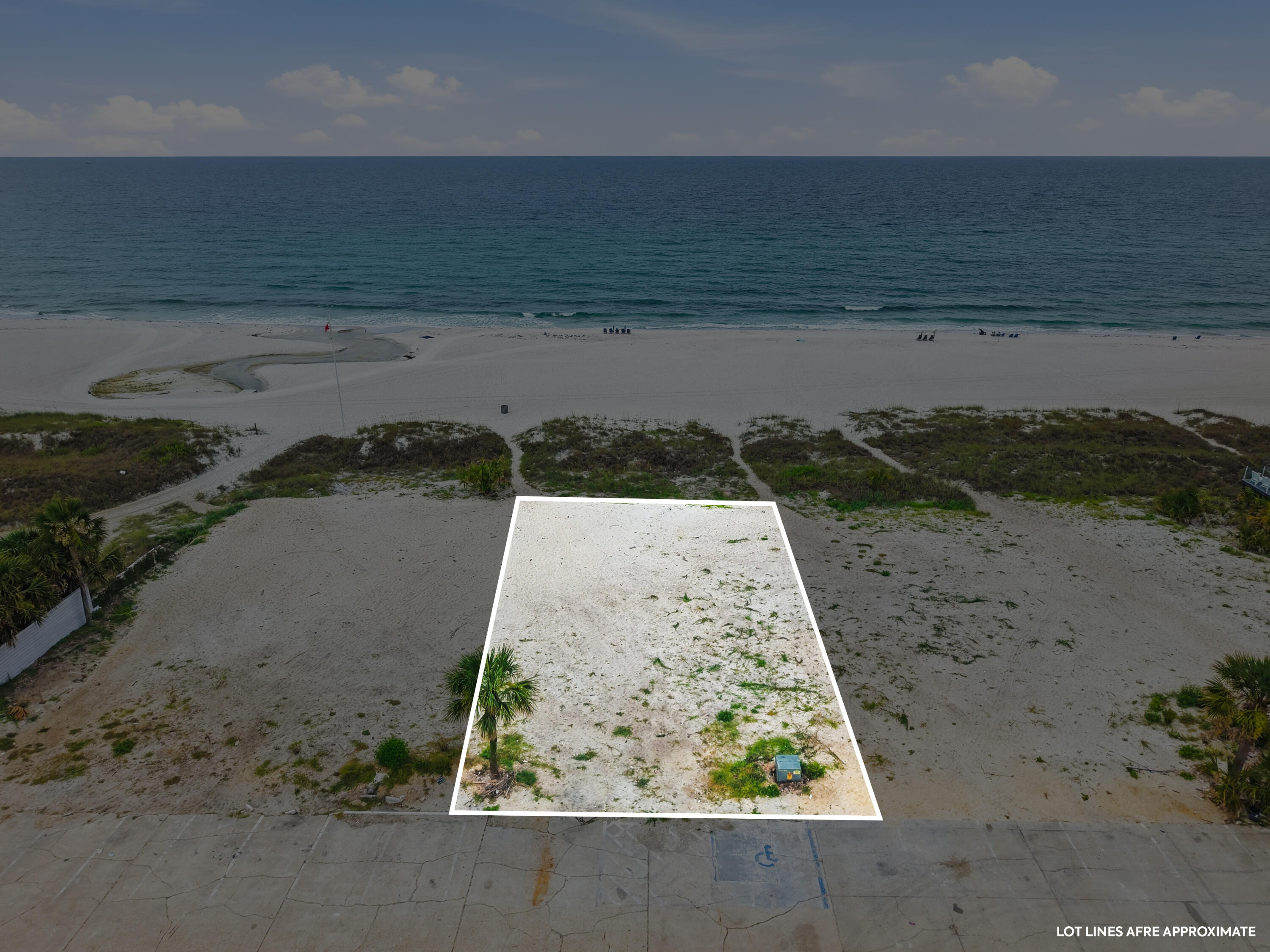 Looking for the perfect West End lot to build a New Beach House, you just found it. THIS LOT IS THE LOT JUST WEST OF EAST END LOT, A 60' WIDE BY 233' DEEPT LOT, one of 4 recently cleared and platted for Single Family Gulf Front lots. This 60' wide lot will be sold with plans for a 4-story Beach House along with a DEP permit, ready to build your new home.   The property meets the new parking requirements to build for a 4 story, 6000 sq. ft. home. The Seller will provide a Survey, permits and plans, all of which is in the document section of the listing.  Additional information regarding a full set of plans with engineering, pricing from builders is as well available and will be supplied during the due diligence period of purchase contract