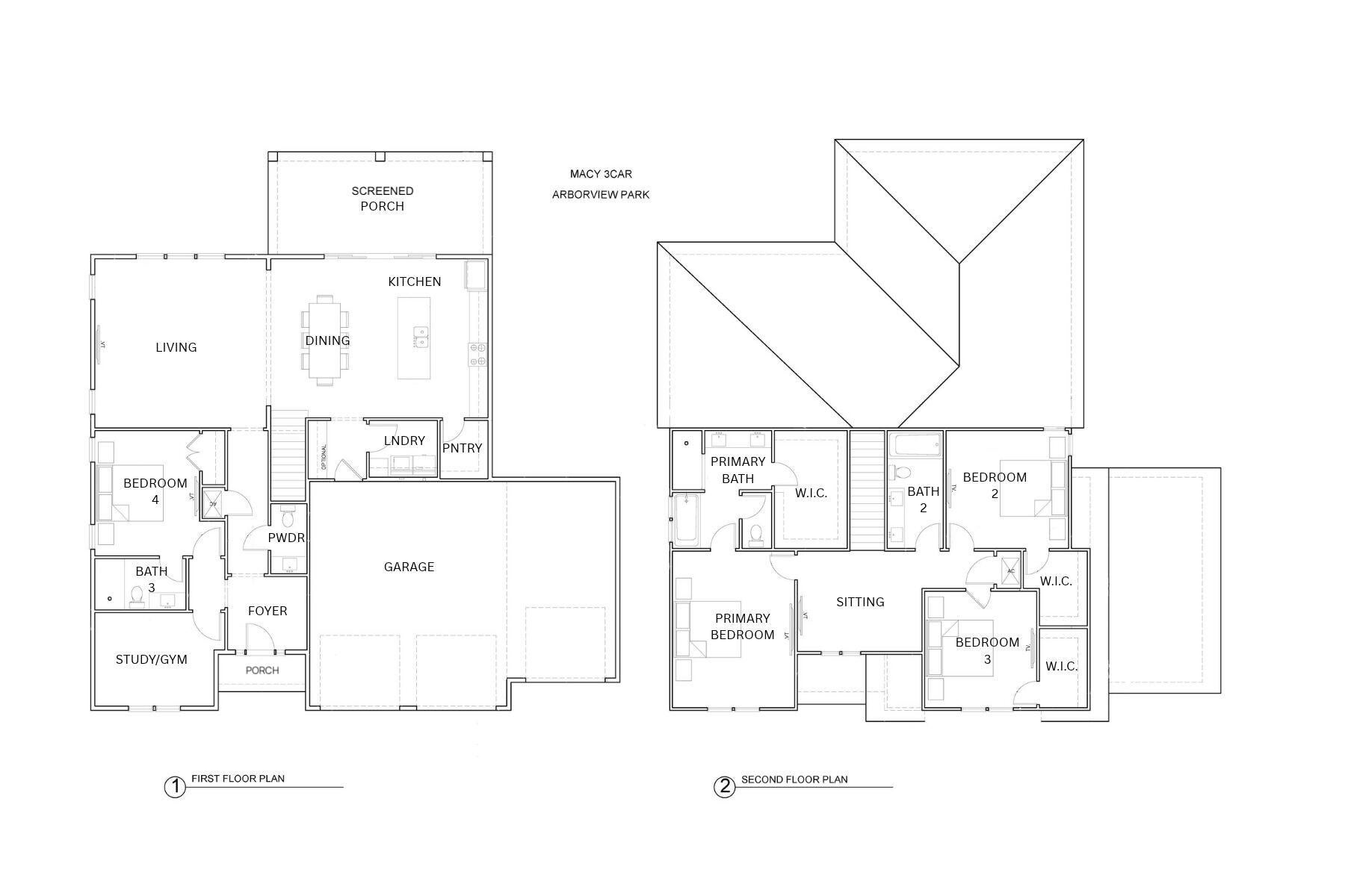 *Pricing includes over $65k of builder incentives*

This 2,805-square-foot Macy is positioned on an 130' deep homesite with a water view and offers four bedrooms, three-and-a-half baths, a study/gym, upstairs sitting room and three-car garage. The two-story layout places the main living areas and one guest bedroom on the first floor, with the primary suite and two additional bedrooms upstairs.Estimated completion: Dec 2026.

The foyer opens into the front portion of the home, with a separate study or gym and Bedroom 4 nearby. Moving toward the rear, the floor plan opens into the living, dining and kitchen areas, all oriented toward the water view. The living room connects directly to the large screened porch through sliding glass doors, creating an easy transition to the backyard. A white painted wood fence along the sides transitions to wire fencing across the rear to preserve the view, and plumbing, gas and electrical are already in place for a future pool.

The kitchen features a white oak island, upgraded Calacatta Premata quartz countertops, under-cabinet lighting and a herringbone tile backsplash extending to the 10-foot ceiling. The stainless appliance package includes a 36-inch dual-fuel range with vent hood, refrigerator, dishwasher and microwave drawer in the island. A walk-in pantry provides additional storage with an upgraded melamine-wrapped wood shelving system.

Just off the kitchen, the laundry and mudroom include upper and lower cabinetry with countertop space, along with built-in lockers/cubbies. Engineered wood flooring in Sea Harbor runs throughout the home, replacing the standard LVP, and closets throughout feature upgraded melamine-wrapped wood shelving.

Upstairs, the primary suite is separated from Bedrooms 2 and 3 by a central sitting room. The primary bath features Seaside limestone flooring and shower walls, a separate tub and walk-in shower with Calacatta Gold marble hex flooring, dual vanities and a private water closet. The adjoining walk-in closet provides generous storage with the upgraded shelving system. Bedrooms 2 and 3 are located on the opposite side of the second floor, each with its own walk-in closet, with Bath 2 positioned between the two rooms.

Additional details include 10-foot ceilings on the first floor and 9-foot ceilings upstairs, 8-foot solid-core interior doors, crown molding in the main living areas, upgraded plumbing fixtures, brick detailing at the front and rear porches, tankless gas water heater, gas grill stub, Hardiplank siding, irrigation and landscaping.

Watersound Origins® residents enjoy access to the Origins Golf Course , Village Commons with resort-style pool, fitness center and sports courts, as well as miles of community trails and convenient connectivity throughout the community.

Pricing subject to change as the home progresses and selections are added or removed.