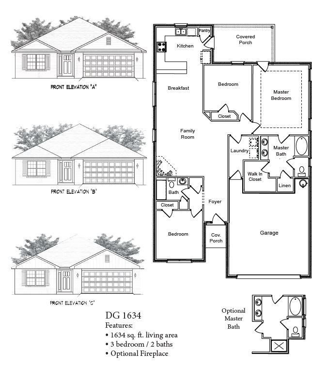 Welcome to HIDDEN PINES by Adams Homes. Located just 30 minutes to Navarre Beach, with close proximity to schools, shopping and much more. This home is 3-sided brick with Hardi design front, 2 car automatic garage, sprinklers with timer, and a sodded yard with a landscaping package. Some upgrades that are being added to this home include granite/quartz countertops in kitchen and bathrooms, Puretec LVP flooring everywhere with carpet only in bedrooms, craftsman style elevation, and garden tub in the master bathroom.
